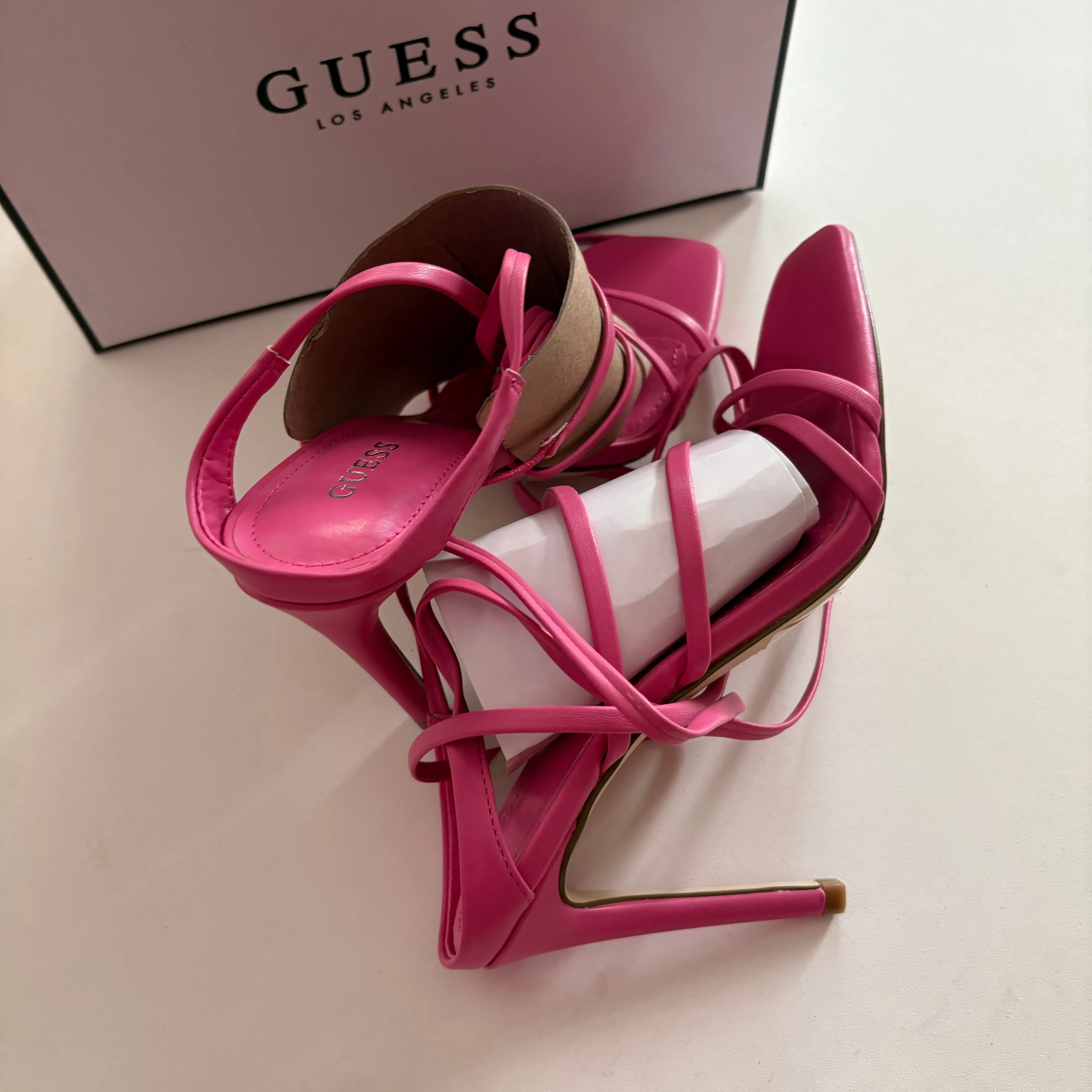 Fashion Sport Casual Shoes Shoes Heels Stiletto By Guess In Pink, Size: 7.5