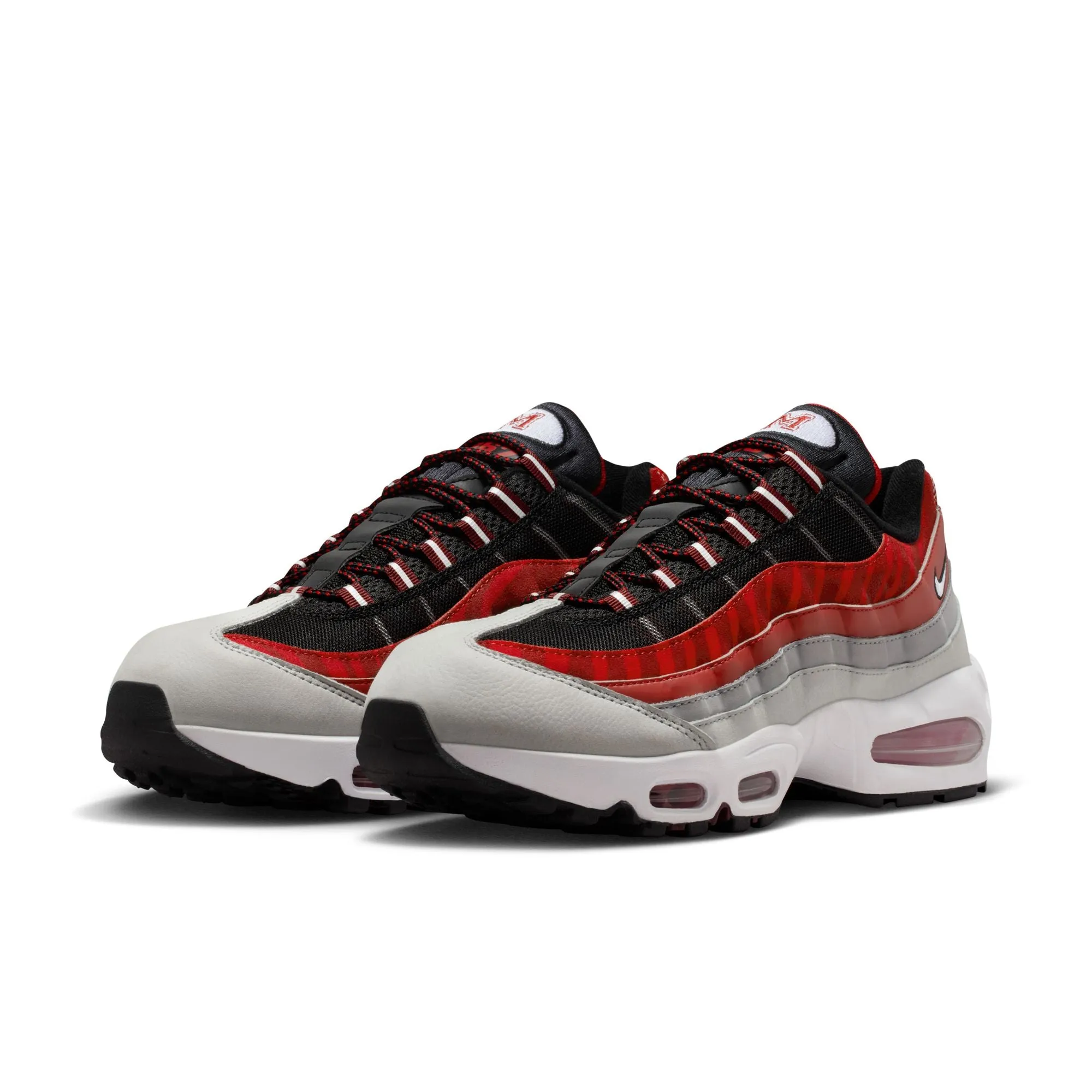 Nike Morehouse Air Max 95 "Big Bubble" Men's Nike College Shoes Black/white-dark Team Red-varsity Red II7276-001 Air Max Nike Shoes