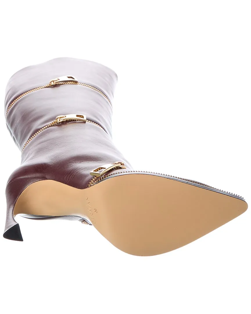 Alexandre Birman Zoe 85 Leather Knee-High Boot Horse Sport Boots