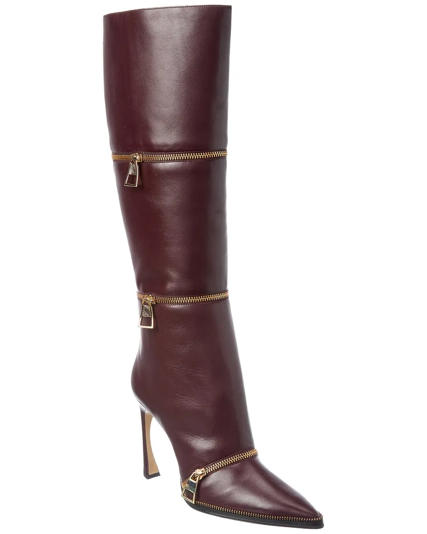 High Heel Shoe Boots Alexandre Birman Zoe 85 Leather Knee-High Boot