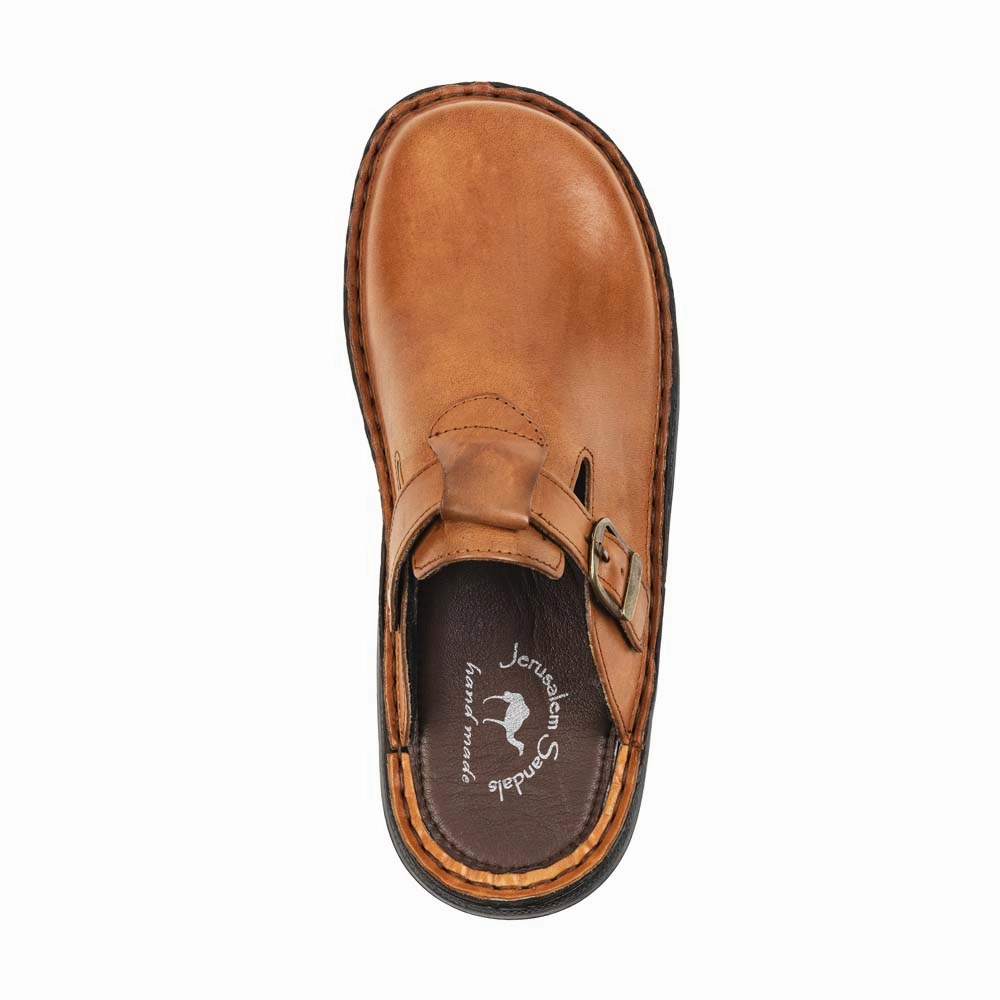 Slip-on Sandals Sawyer - Leather Clog-Toe Sandal | Honey