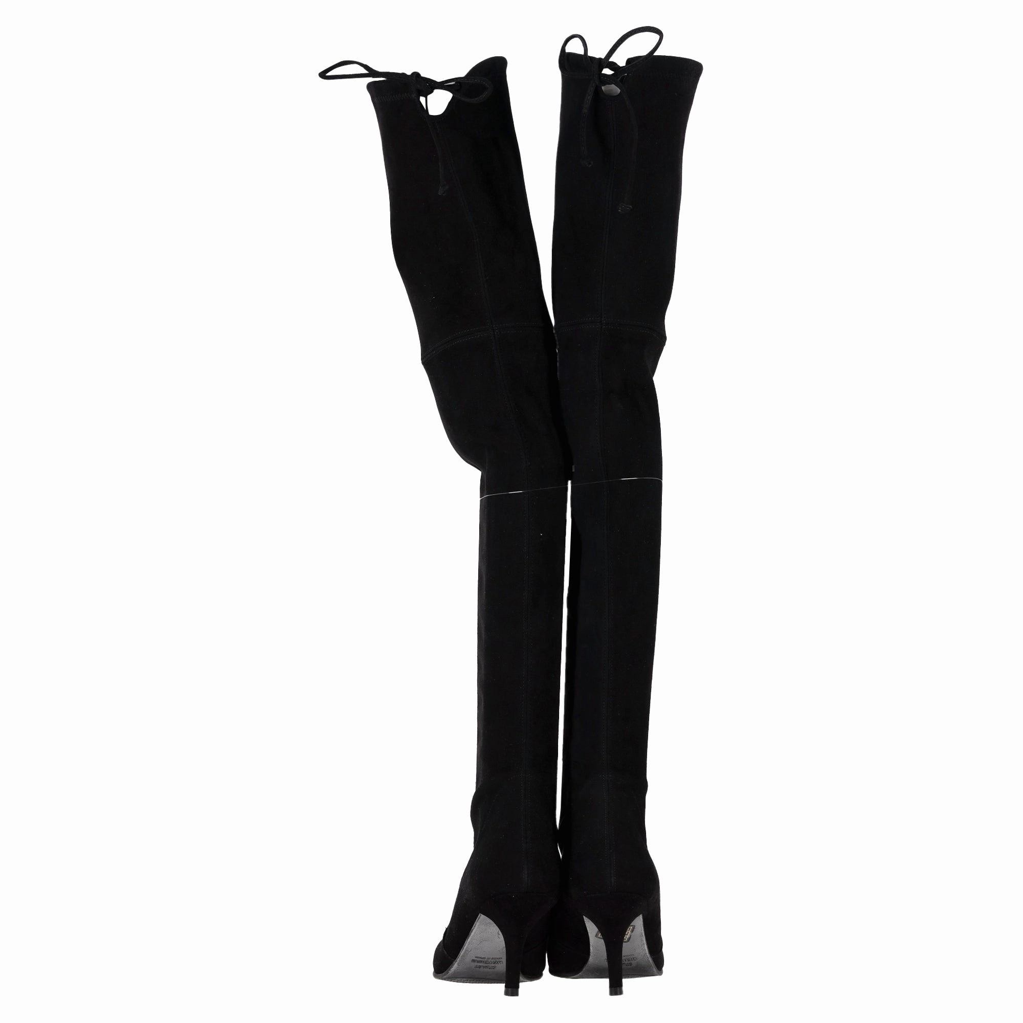 Forest Fire Fighting Boots Stuart Weitzman Tiemodel Knee-High Boots in Black Suede