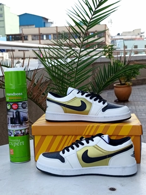 Vince Shoes Sneakers Air Jordan 1 Low  Sneakers - Black, White & Gold