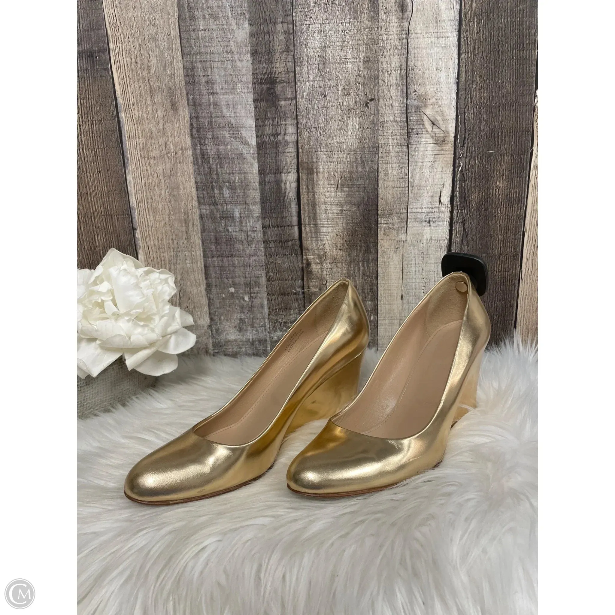 Soul Slip-on Casual Shoes Shoes Heels Wedge By J. Crew In Gold, Size: 7