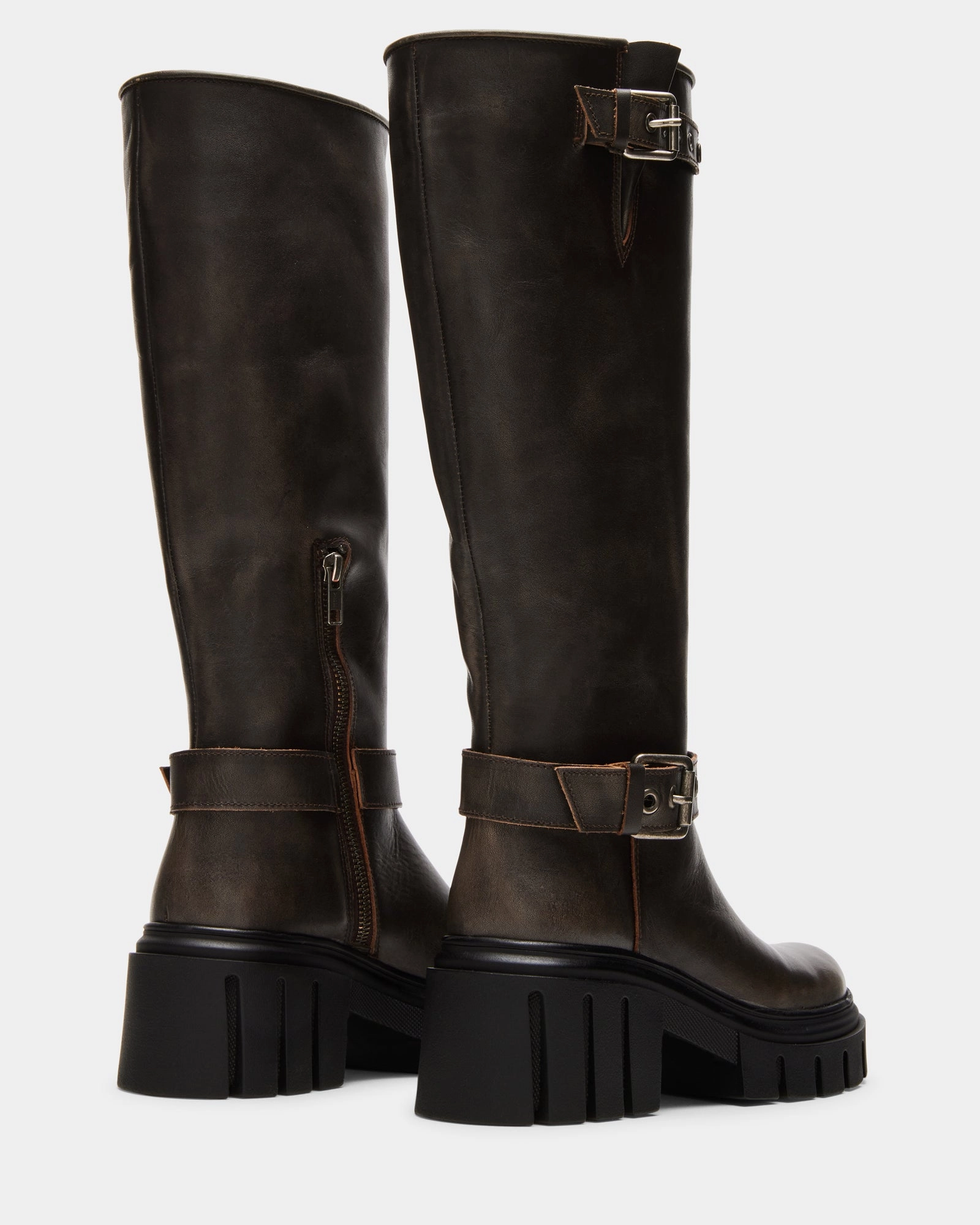 BRIGADE BROWN DISTRESSED Rave Boots