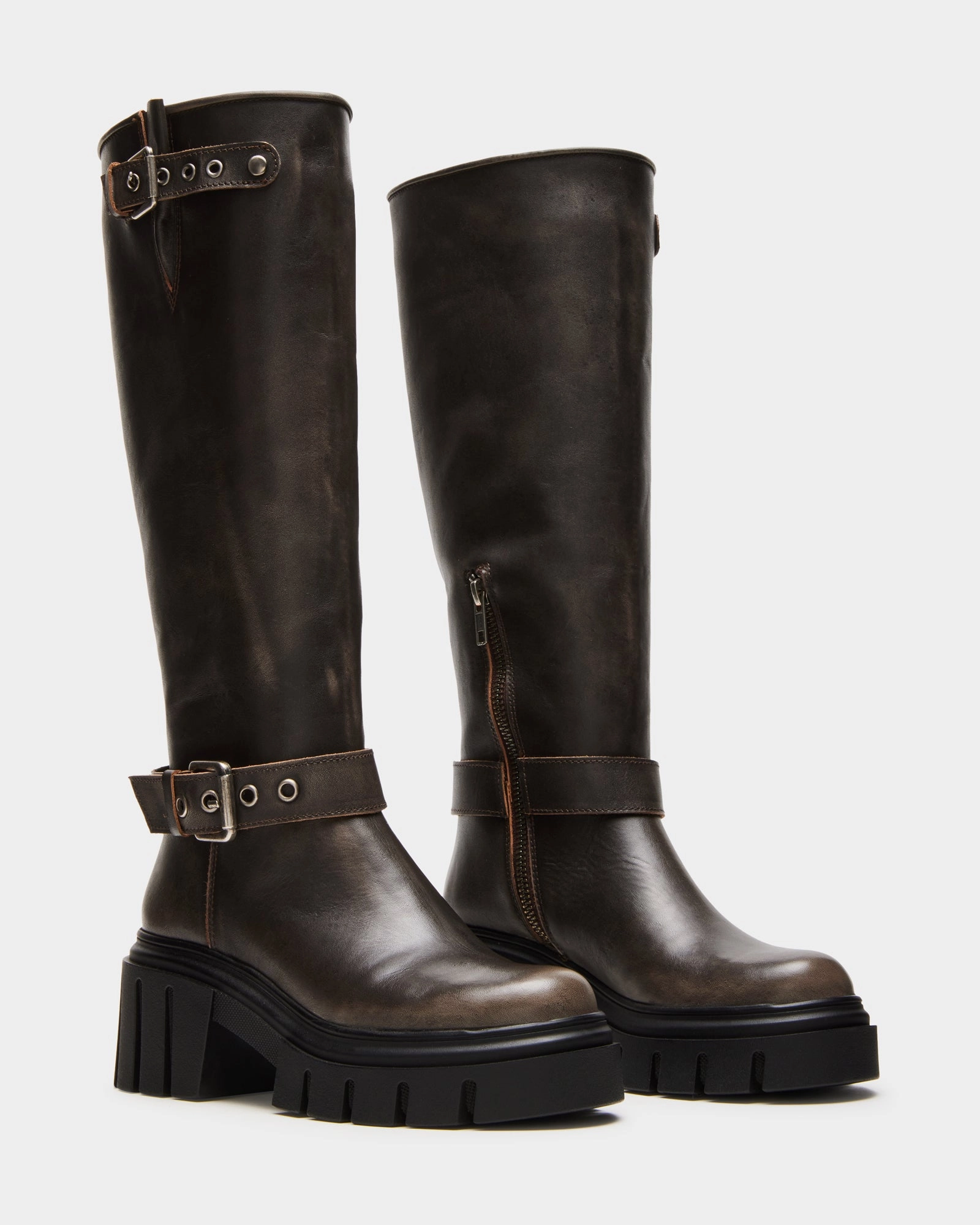 BRIGADE BROWN DISTRESSED Running Boots