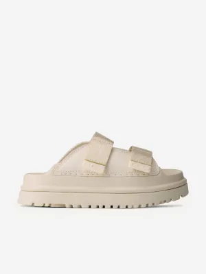 UGG Girls GoldenGlow Slide in Ivory Comfortable Casual Leather