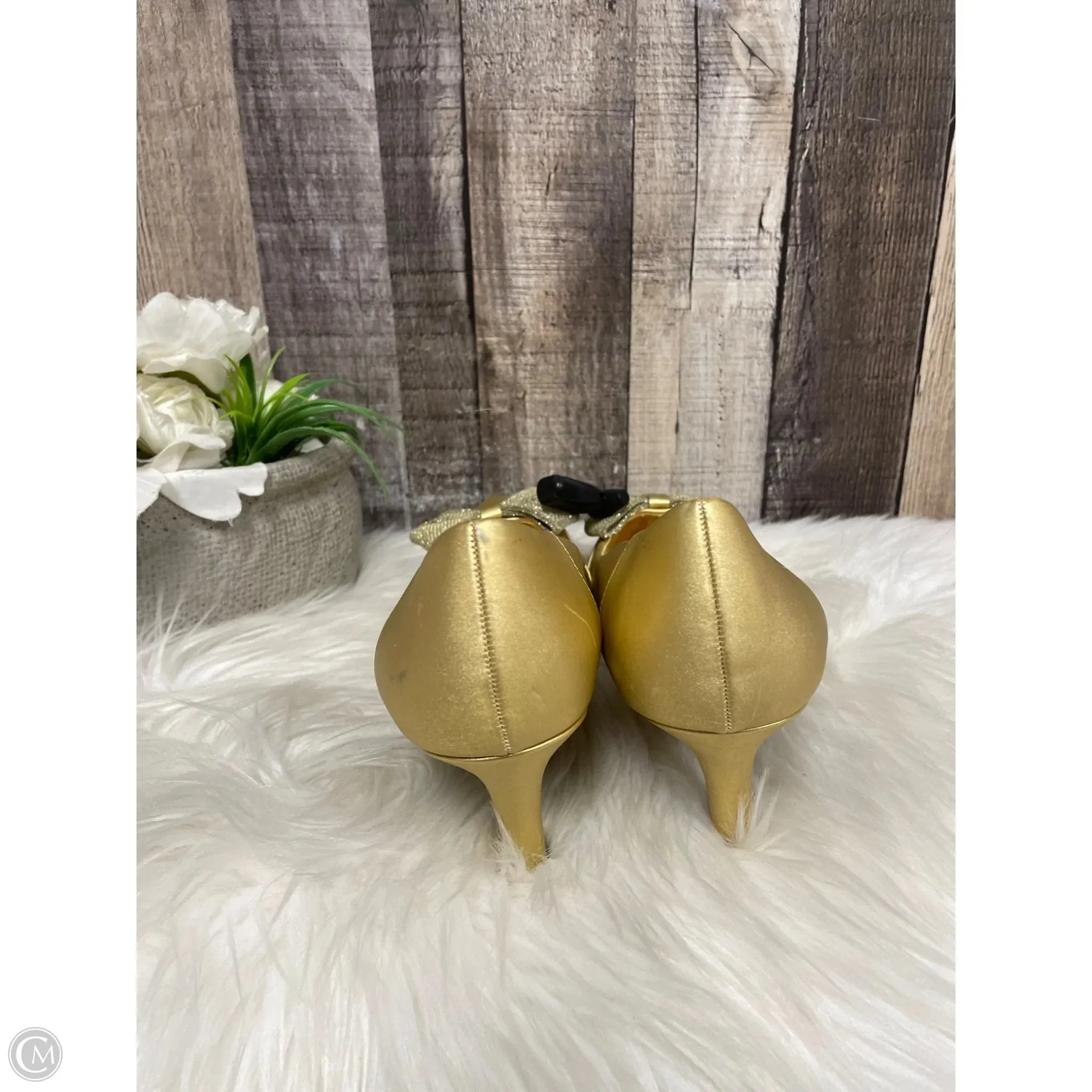 Shoes Heels Kitten By Easy Street In Gold, Size: 10 Air Jordan Shoes