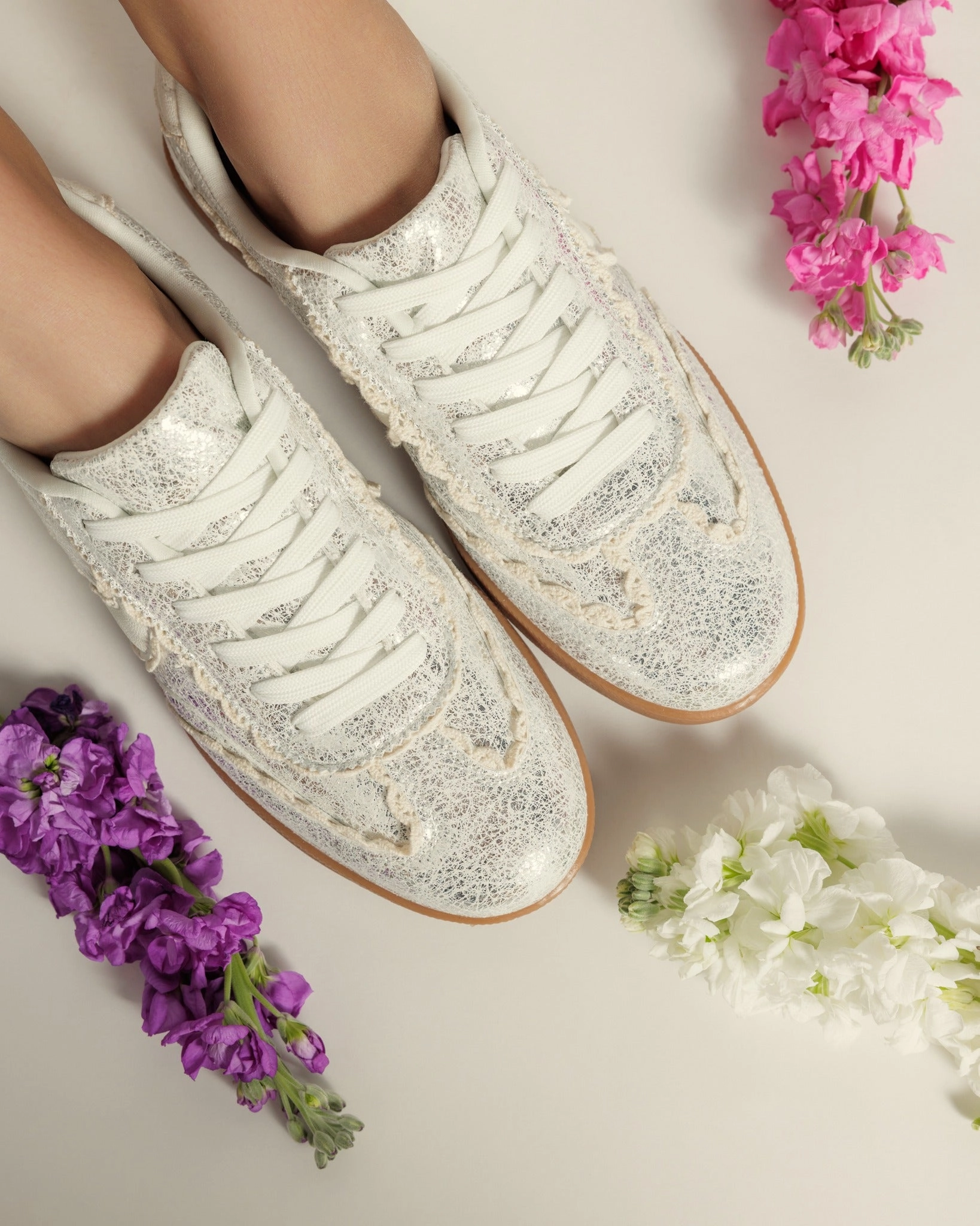 Smart Casual Oxford Shoes Athena Silver Metallic