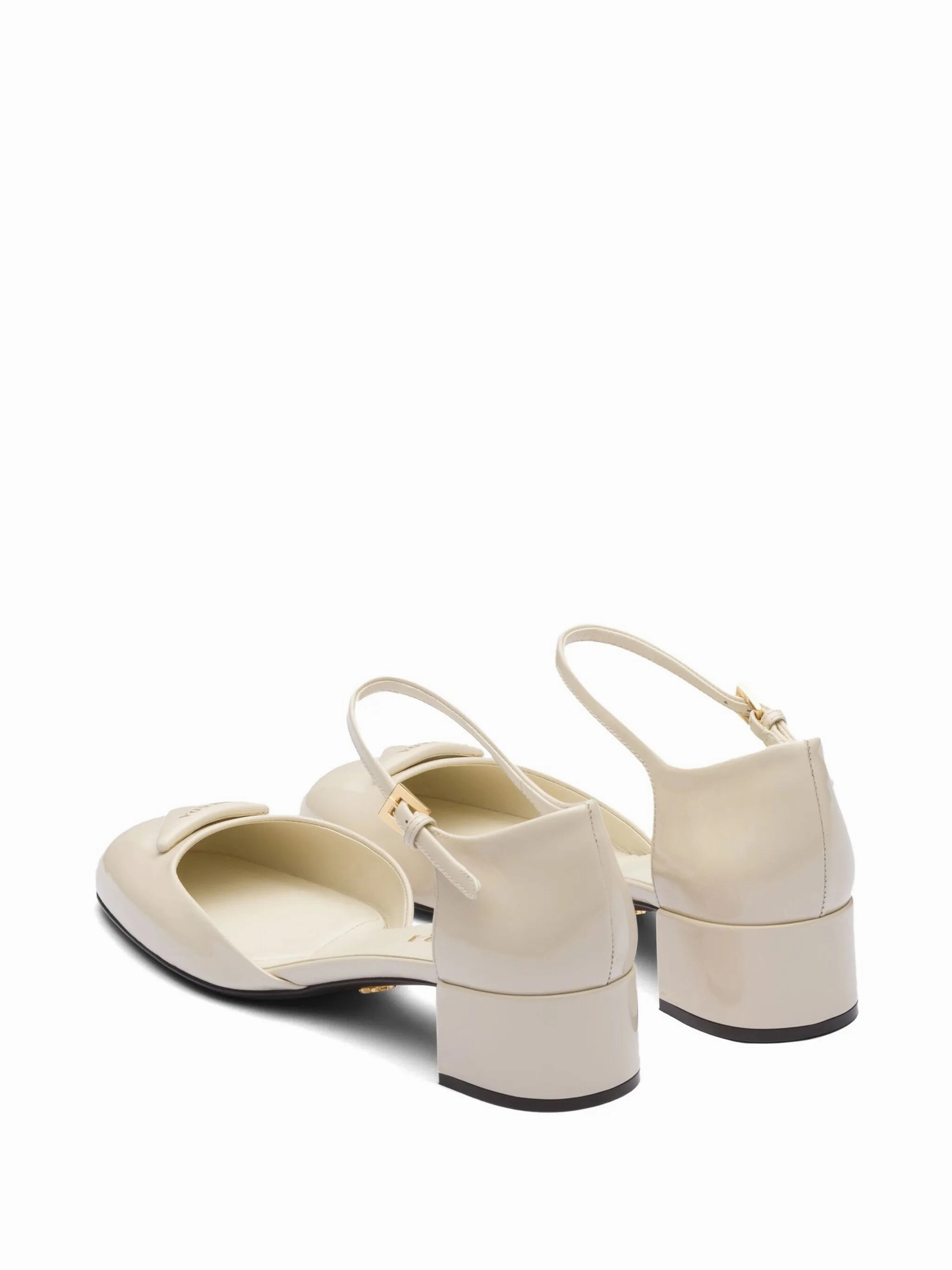 35mm triangle-logo patent-leather pumps Most Comfortable Casual Slip On Shoes