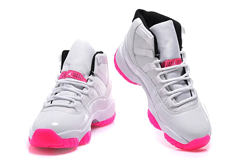 Air Jordan 11 Low "Georgetown" Citrus Retro Women White Pink Sneakers Tabi