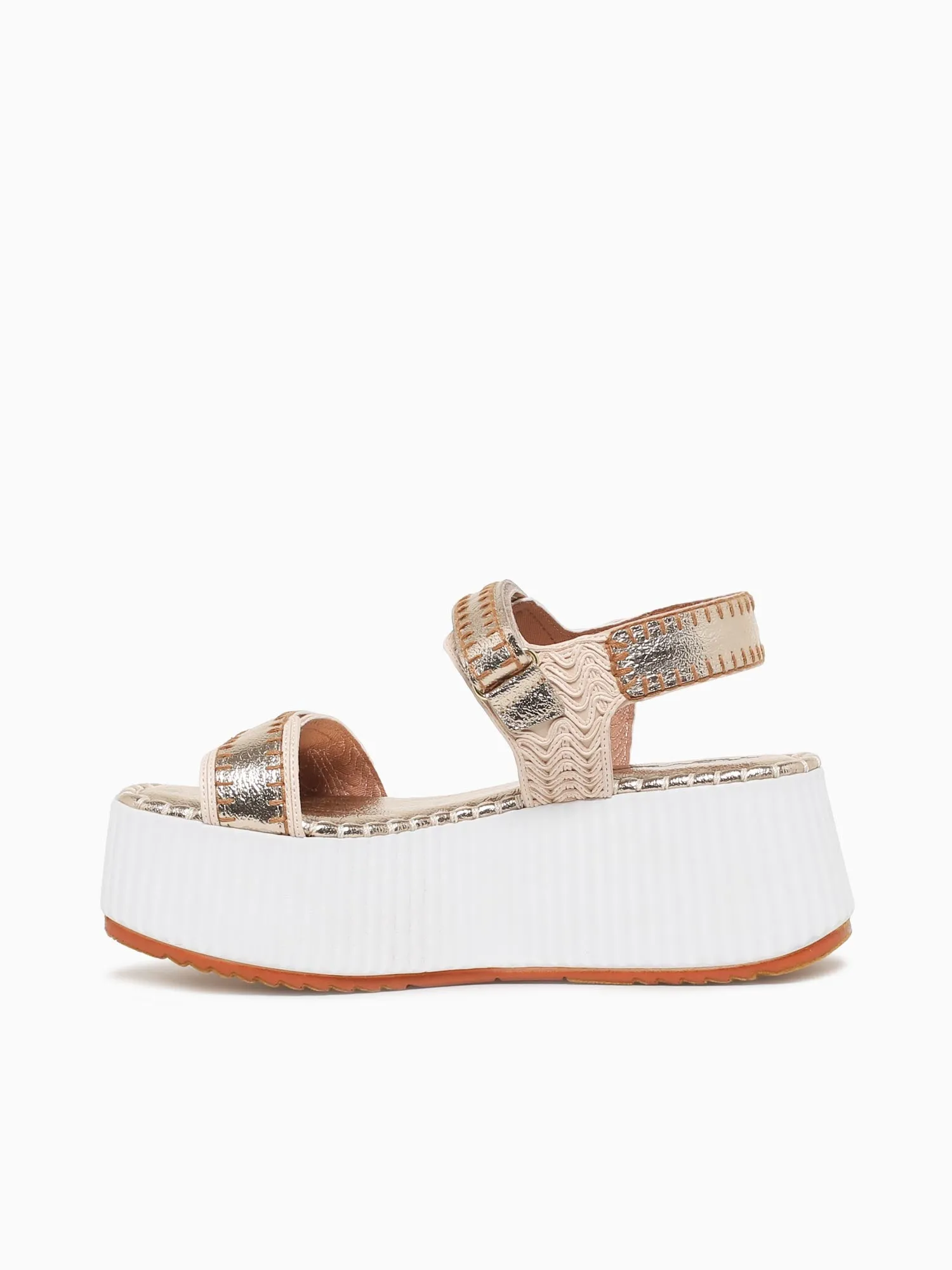 Tammy Gold Metallic Casual Shoes To Wear With Suit