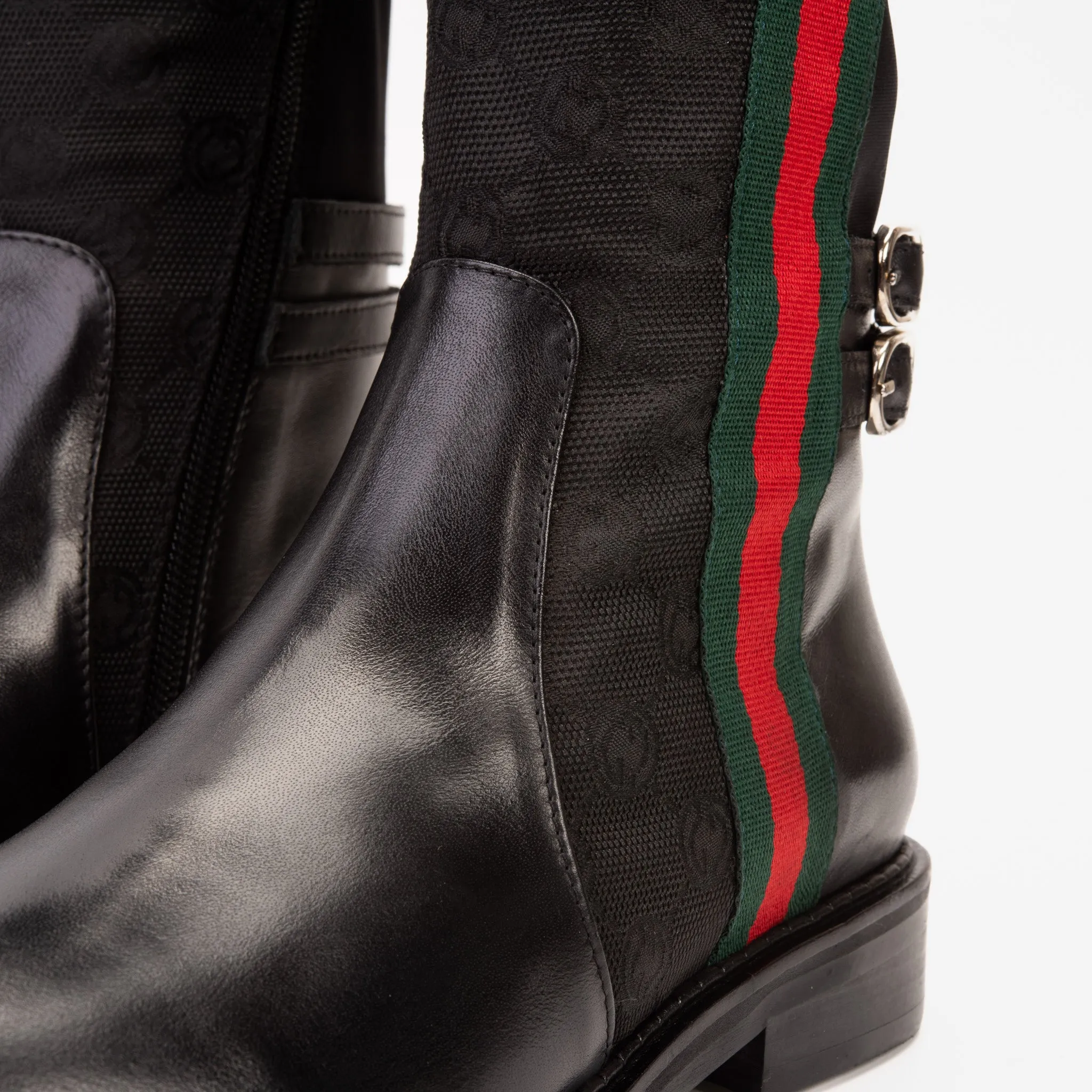 Tan Leather Boots The Gallant Black Leather Knee-High Boot