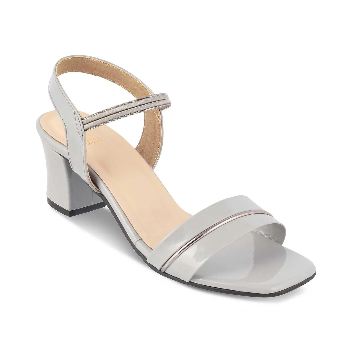 The Rachel Grey Women's Dress Block Heel Sandals Tresmode Slip-on Sandals