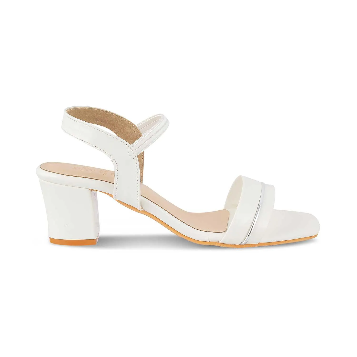 Sandals Prices The Rachel White Women's Dress Block Heel Sandals Tresmode