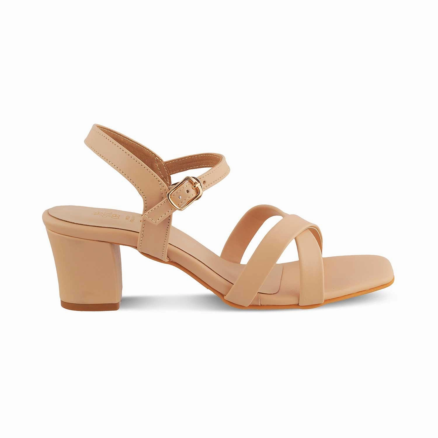 Gladiator Sandals With Platform The Roche Beige Women's Dress Block Heel Sandals Tresmode