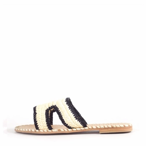 Theo Woven Slides Cross Sandals