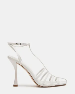 TILDAH WHITE LEATHER Hunters In Heels