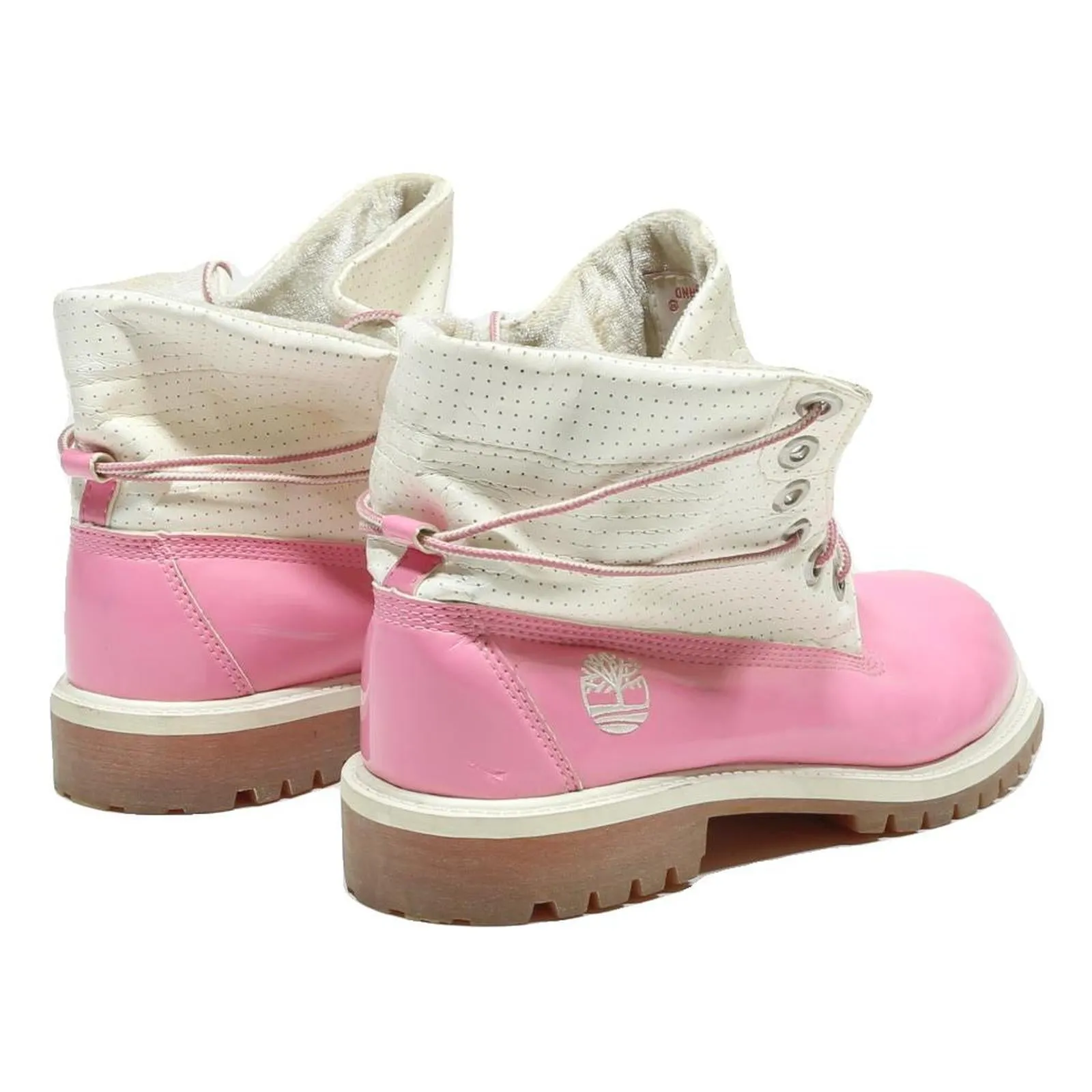 Kenetrek Wildland Fire Boots TIMBERLAND Womens Lace-Up Boots Pink & White Leather UK 5 Retro Style