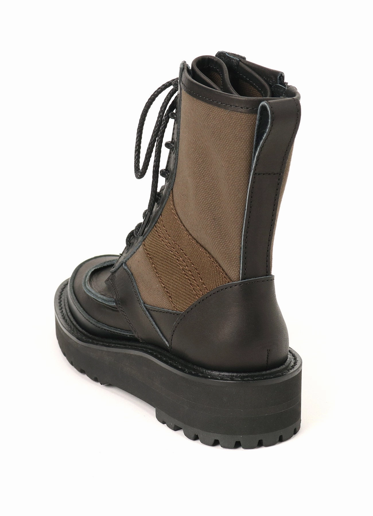 COTTON DUCK/LEATHER COMBINATION MILITARY BOOTS Boots For Walking