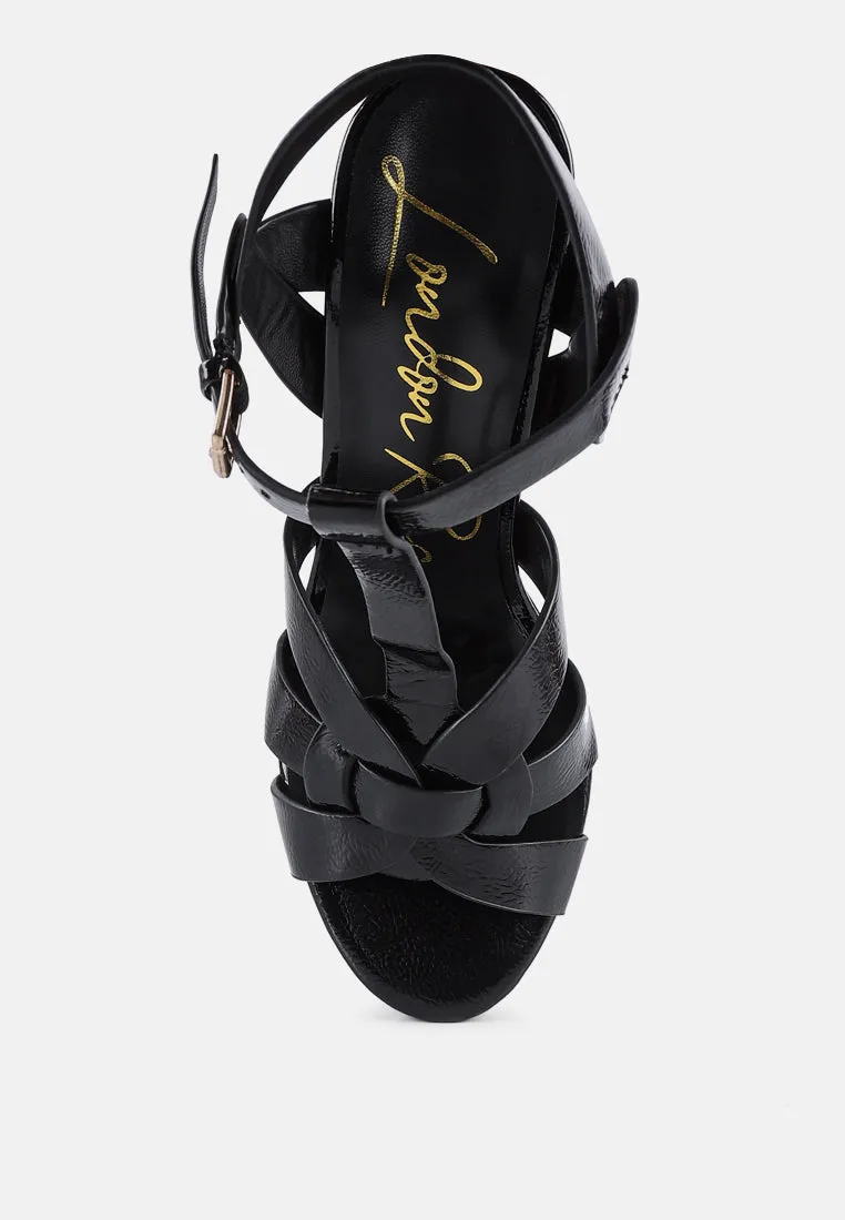 social fly ultra high heel sandals Braided Heel Sandals