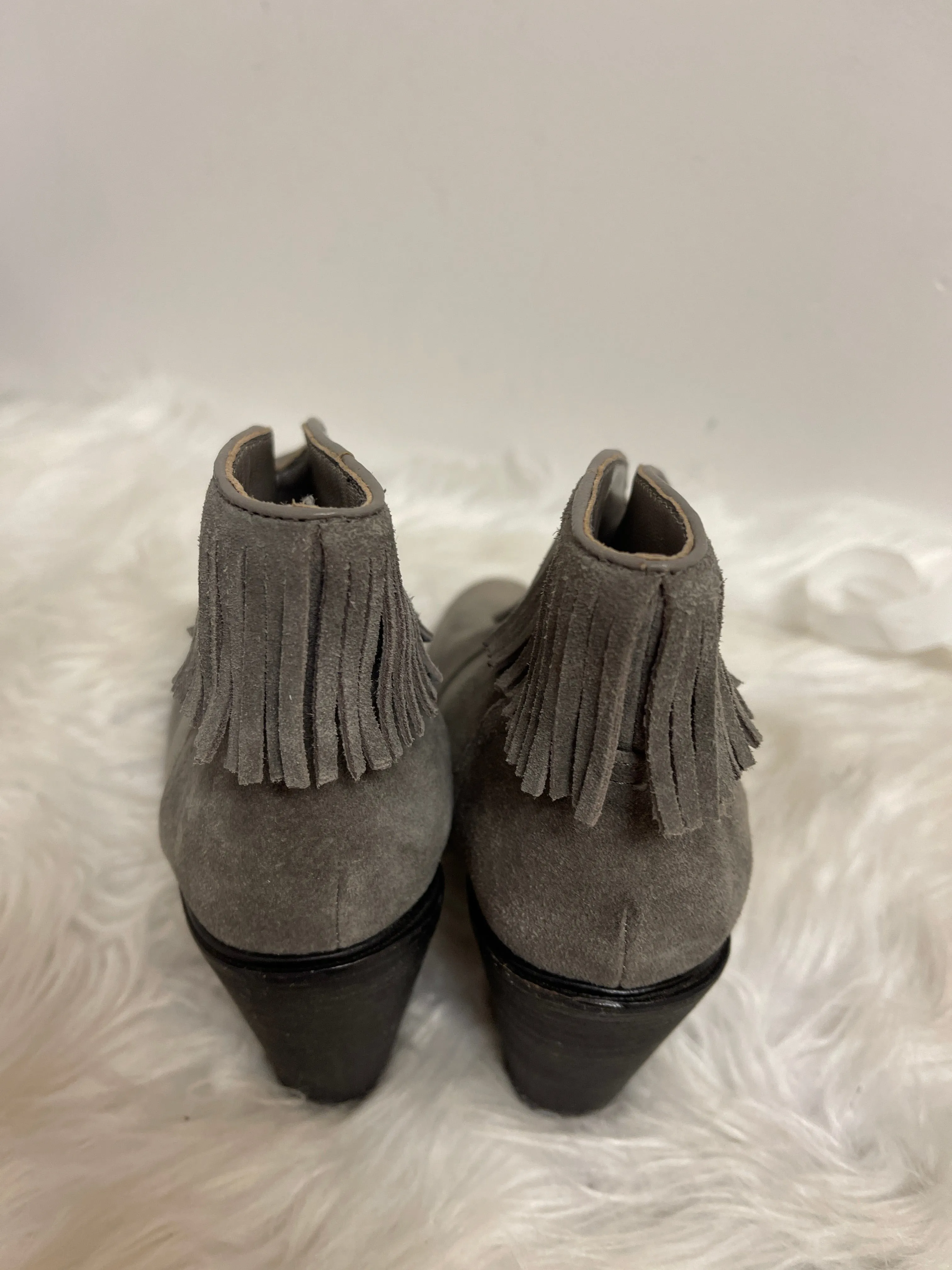 Dirtbike Riding Boots Boots Ankle Heels By Joie In Grey, Size: 5.5