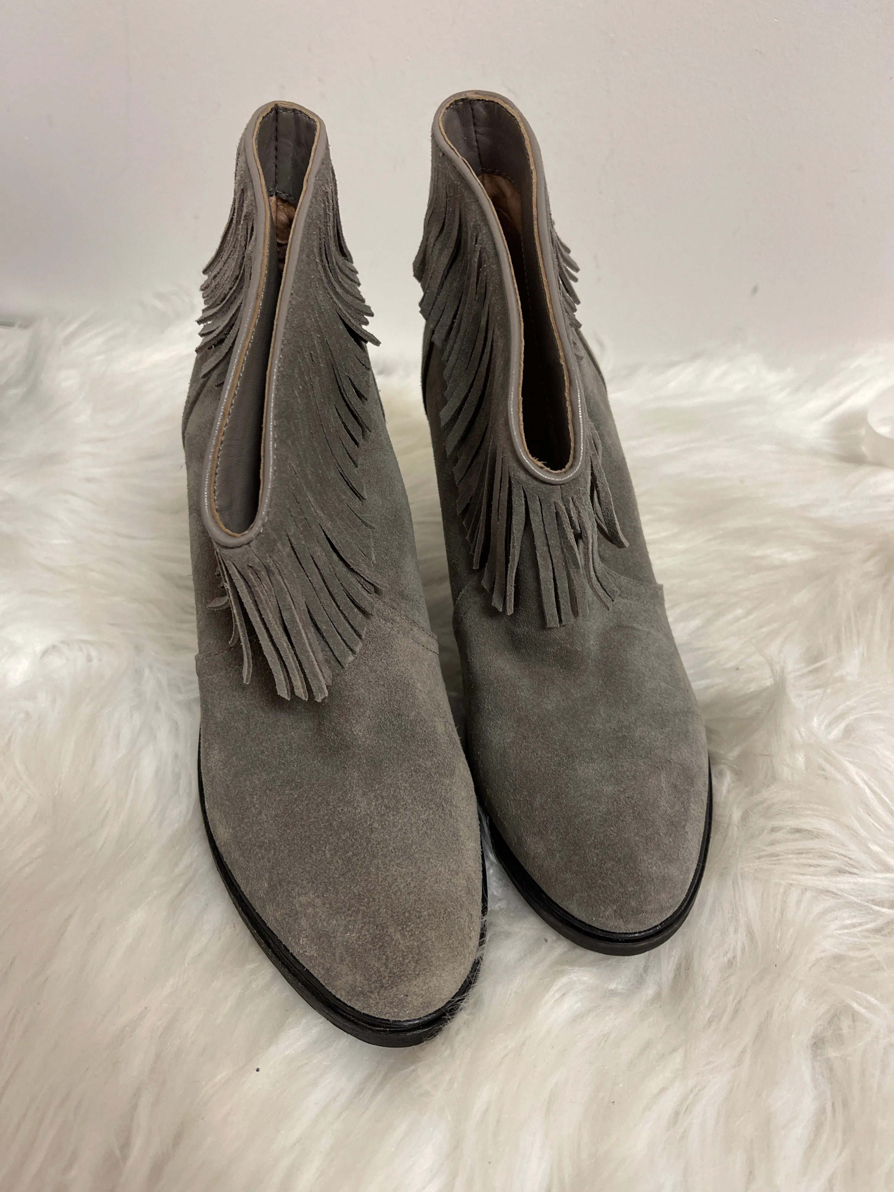 Boots Ankle Heels By Joie In Grey, Size: 5.5 Levi Strauss Boots