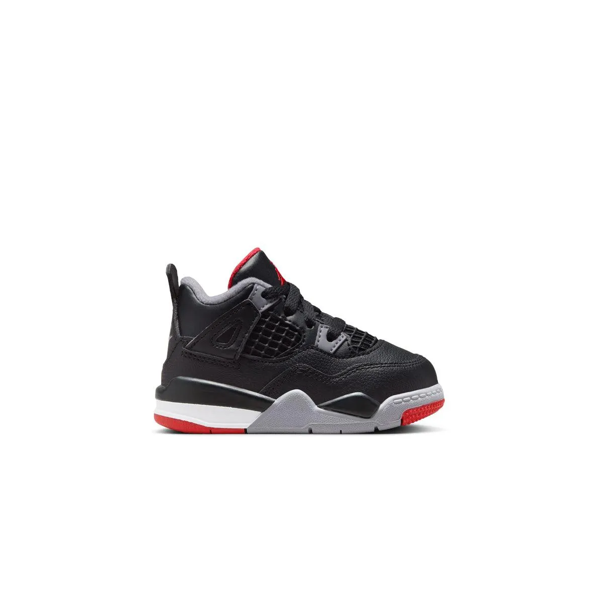 Toddlers Air Jordan 4 Retro 'Bred Reimagined' White Flat Sneakers