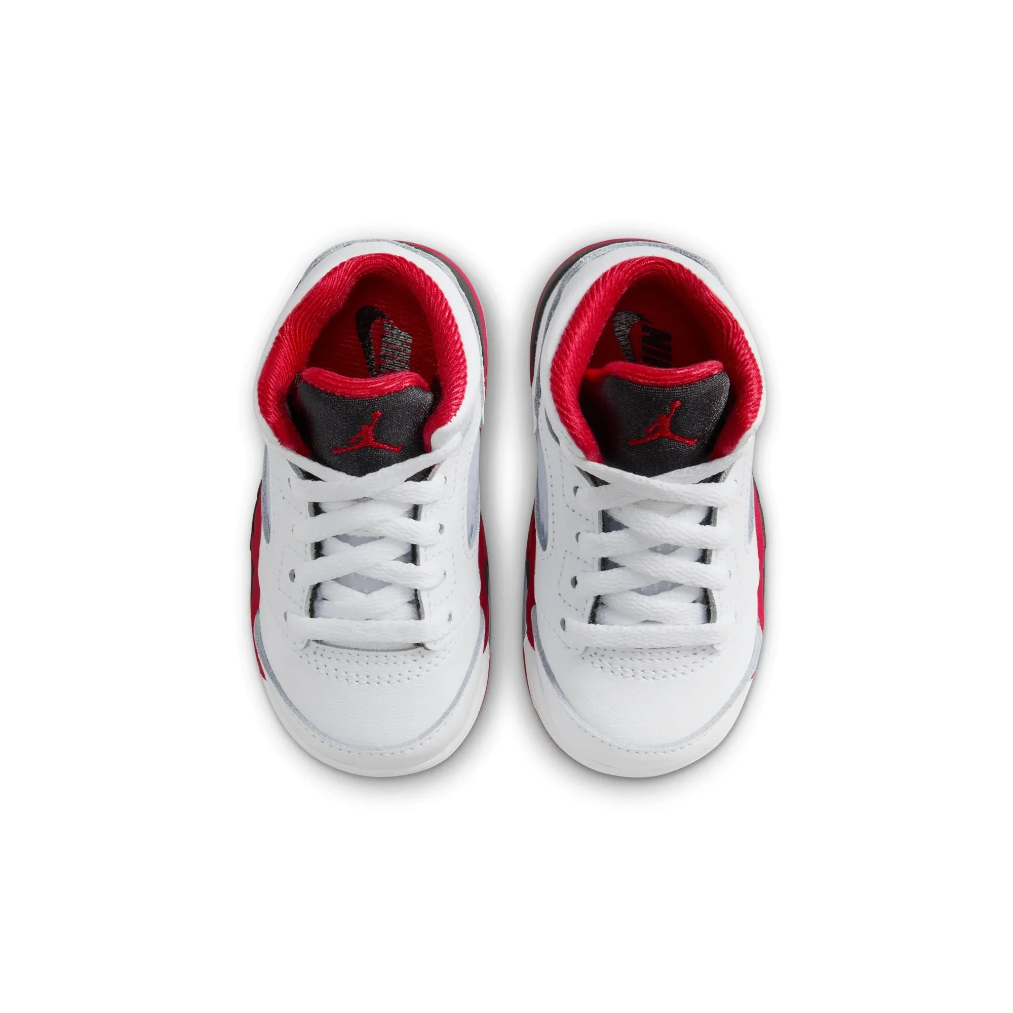 Toddlers Air Jordan 5 Retro OG 'Fire Red Black Tongue' Office Sneakers