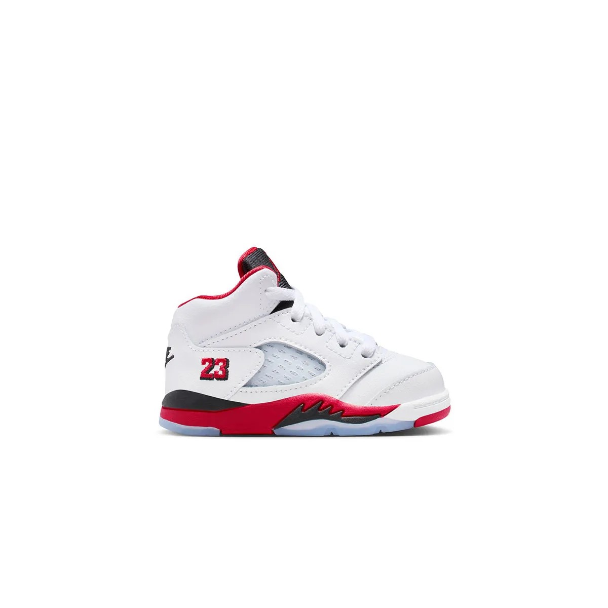 Toddlers Air Jordan 5 Retro OG 'Fire Red Black Tongue' Medalist Low Sneakers