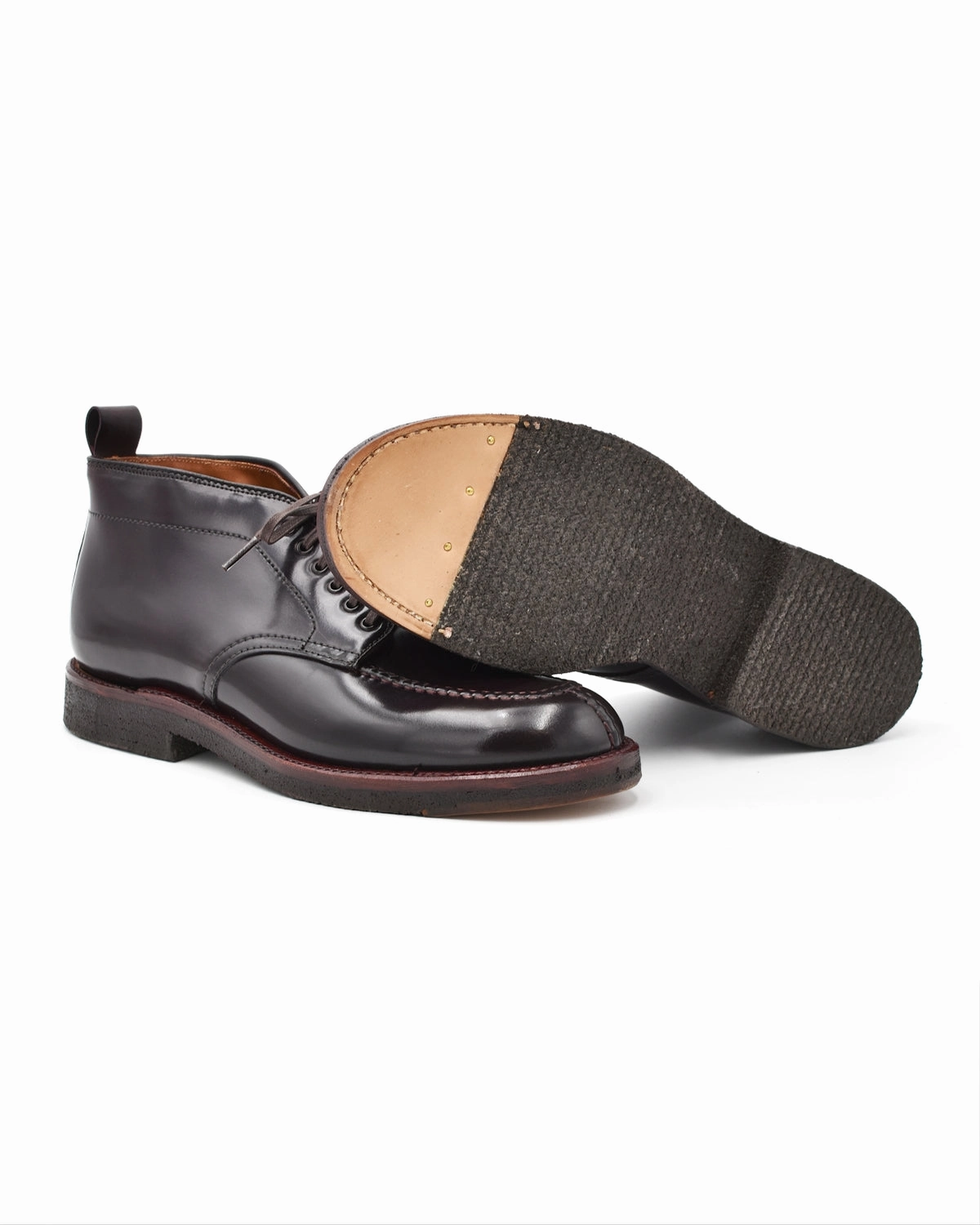 High Knee Flat Boots Alden D2908 #8 Cordovan Mini Tanker Chukka Boot