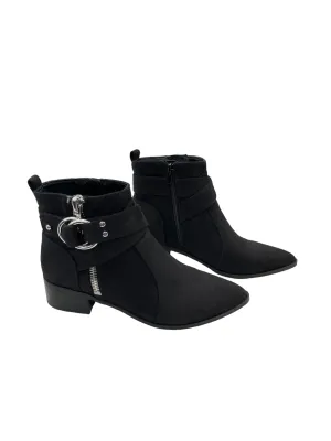 Boots Ankle Heels By Nine West In Black & Silver, Size: 6 Lemaire Boots