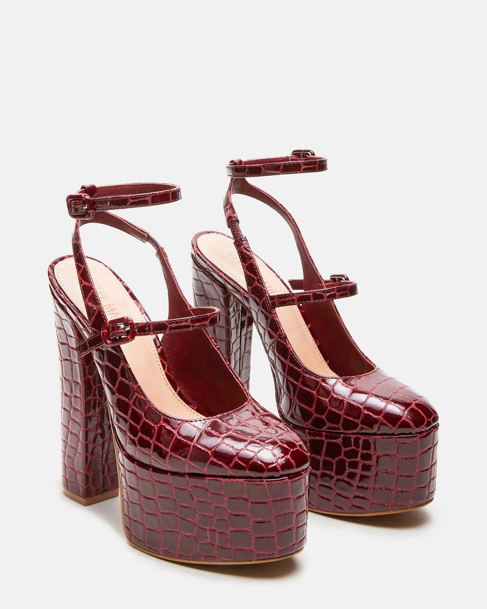 Zelensky Dance Heels SCOTLYN RED CROCODILE
