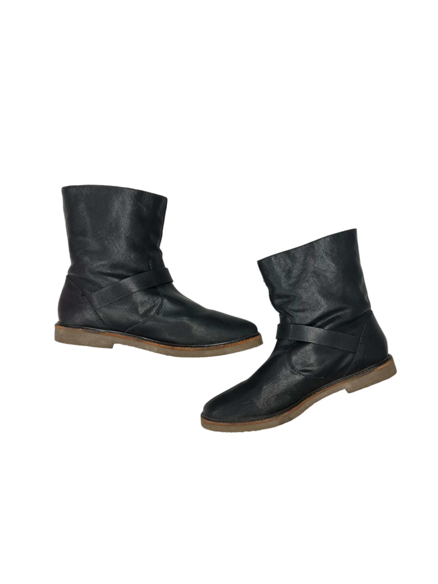 Boots Ankle Flats By Madewell In Black, Size: 11 Straps For Boots