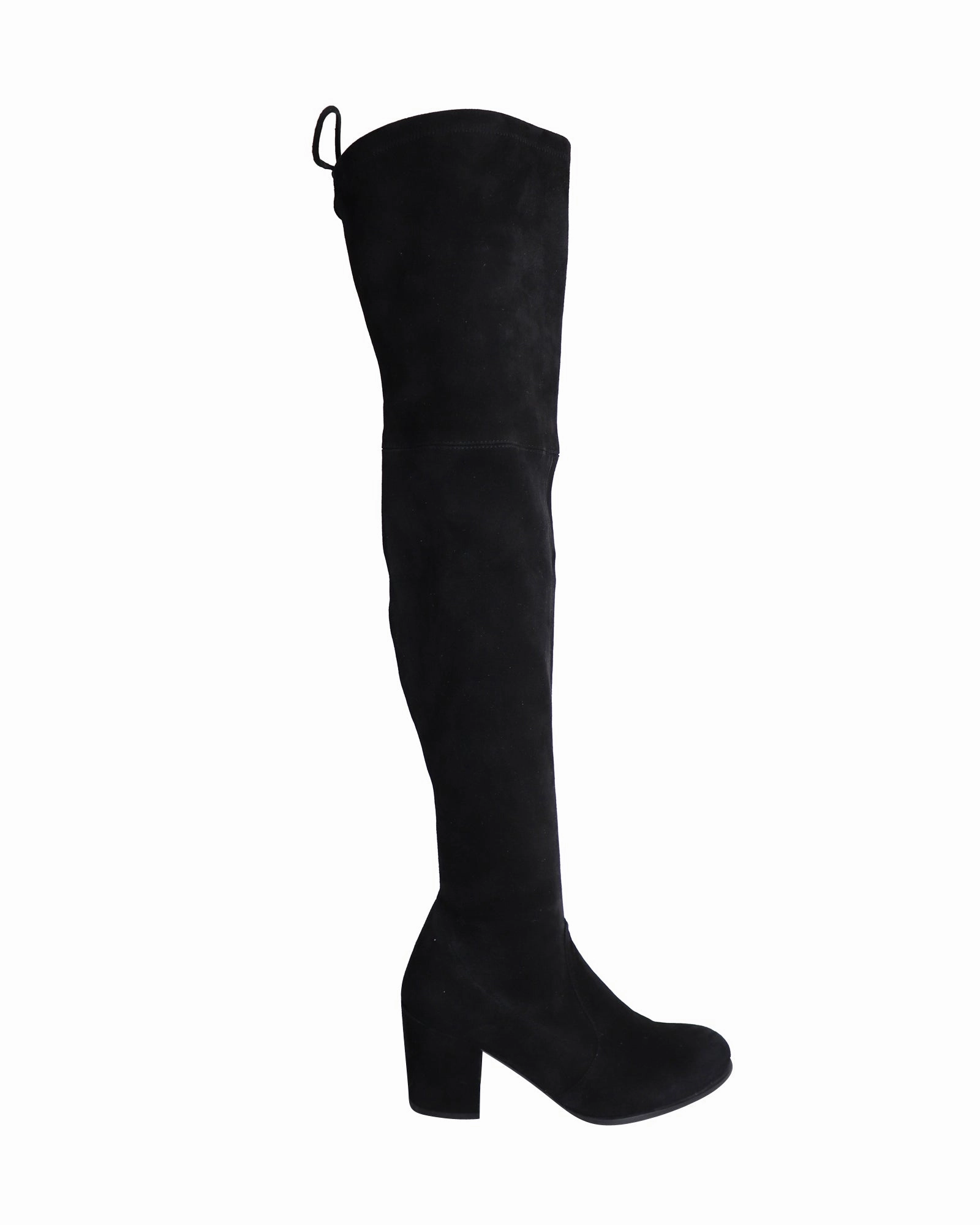 Supply Work Boots Stuart Weitzman Over The Knee Heeled Boots in Black Suede