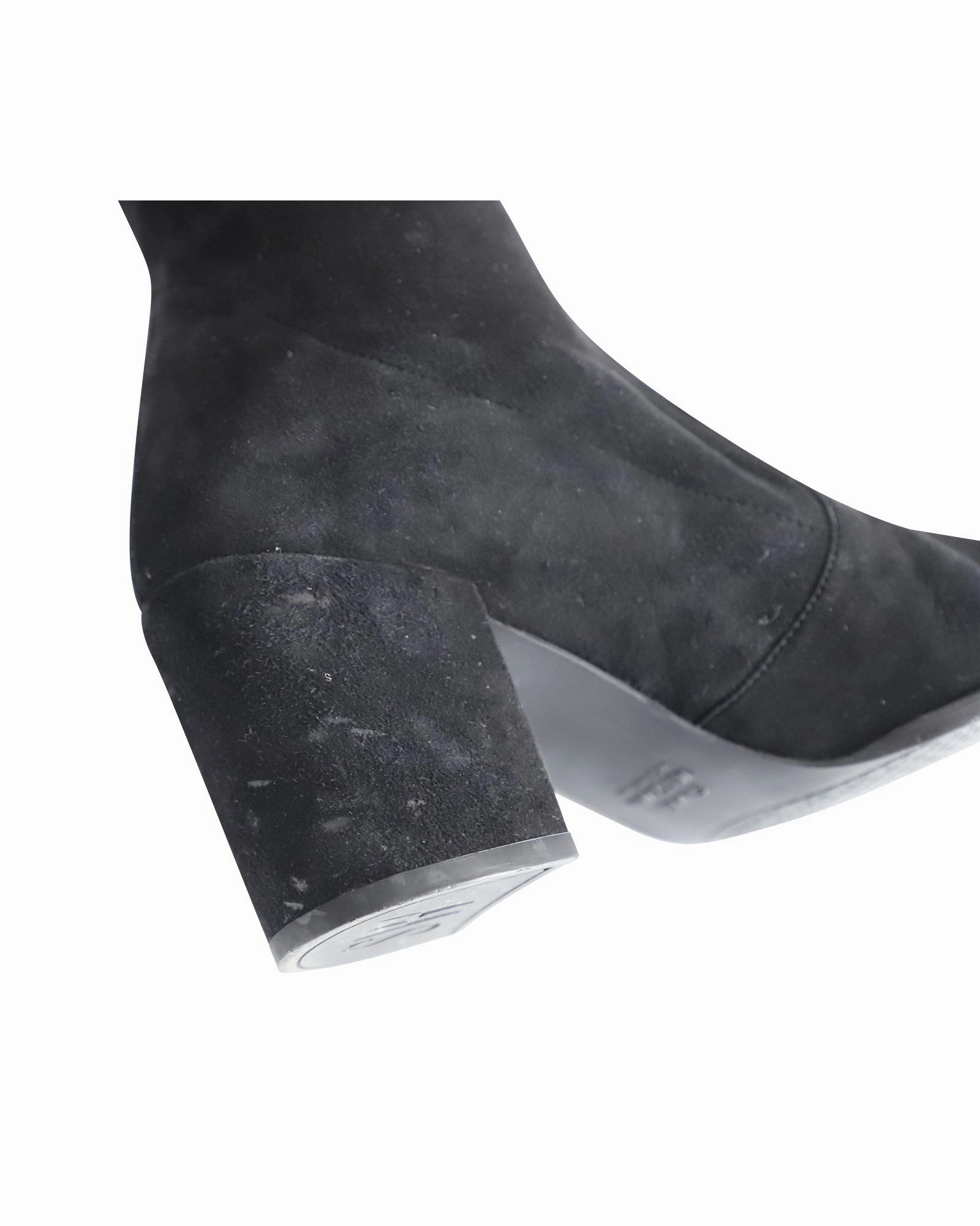 Warrior Fly Boots Stuart Weitzman Over The Knee Heeled Boots in Black Suede