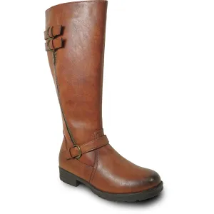 Wide Calf Thigh Boots VANGELO Canada Waterproof Women Boot HF2607 Knee High Winter Fur Casual Boot Brown Wide Calf