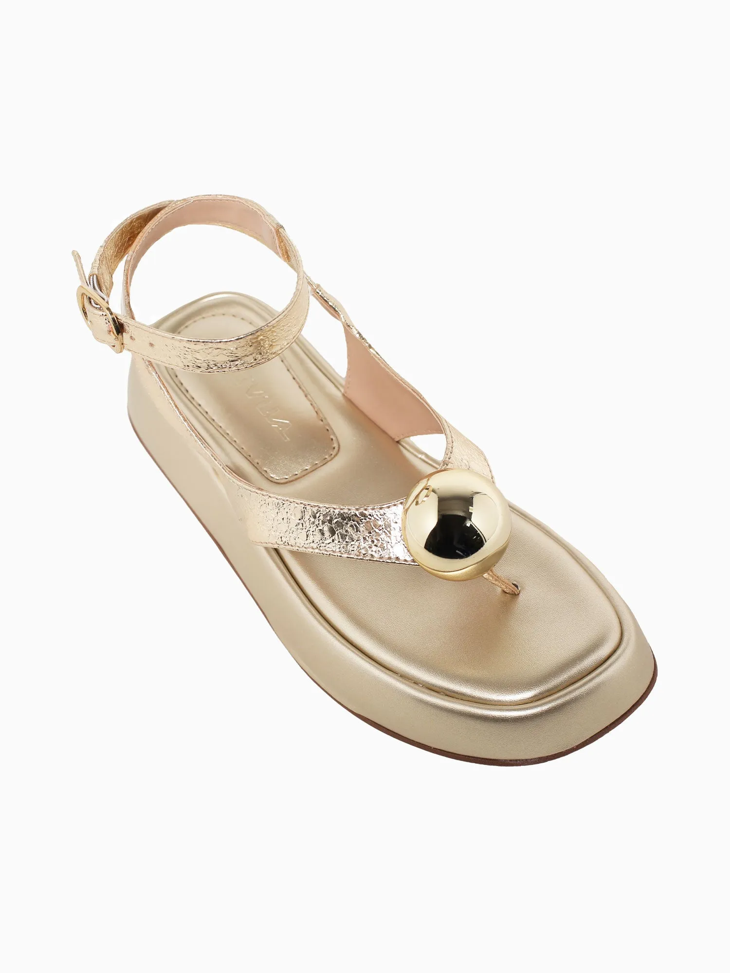 Casual Strap Shoes Sabina Lt. Gold New Essence