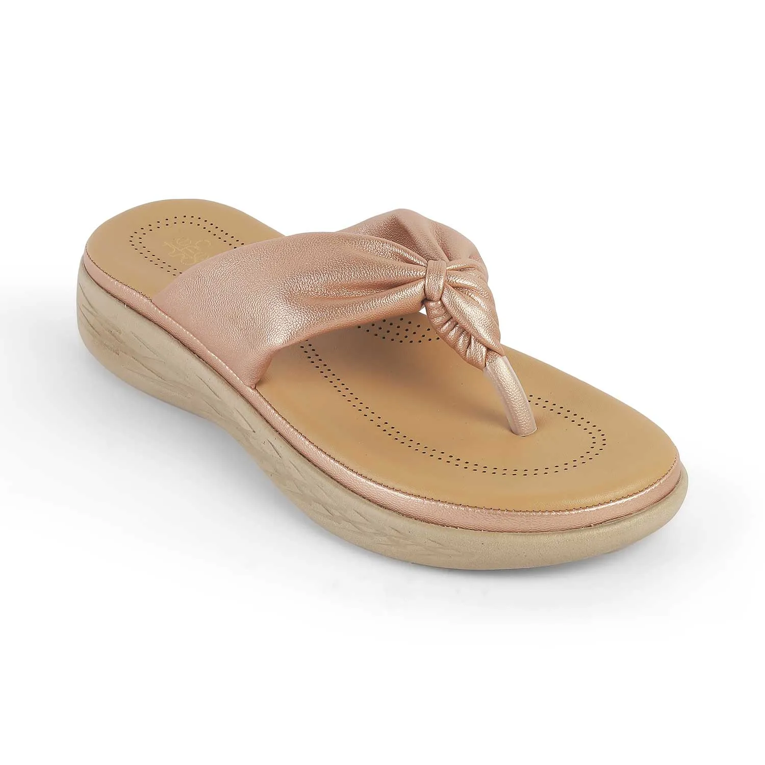 Tresmode Habe Champagne Women's Casual Wedge Sandals Bare Paws Sandals