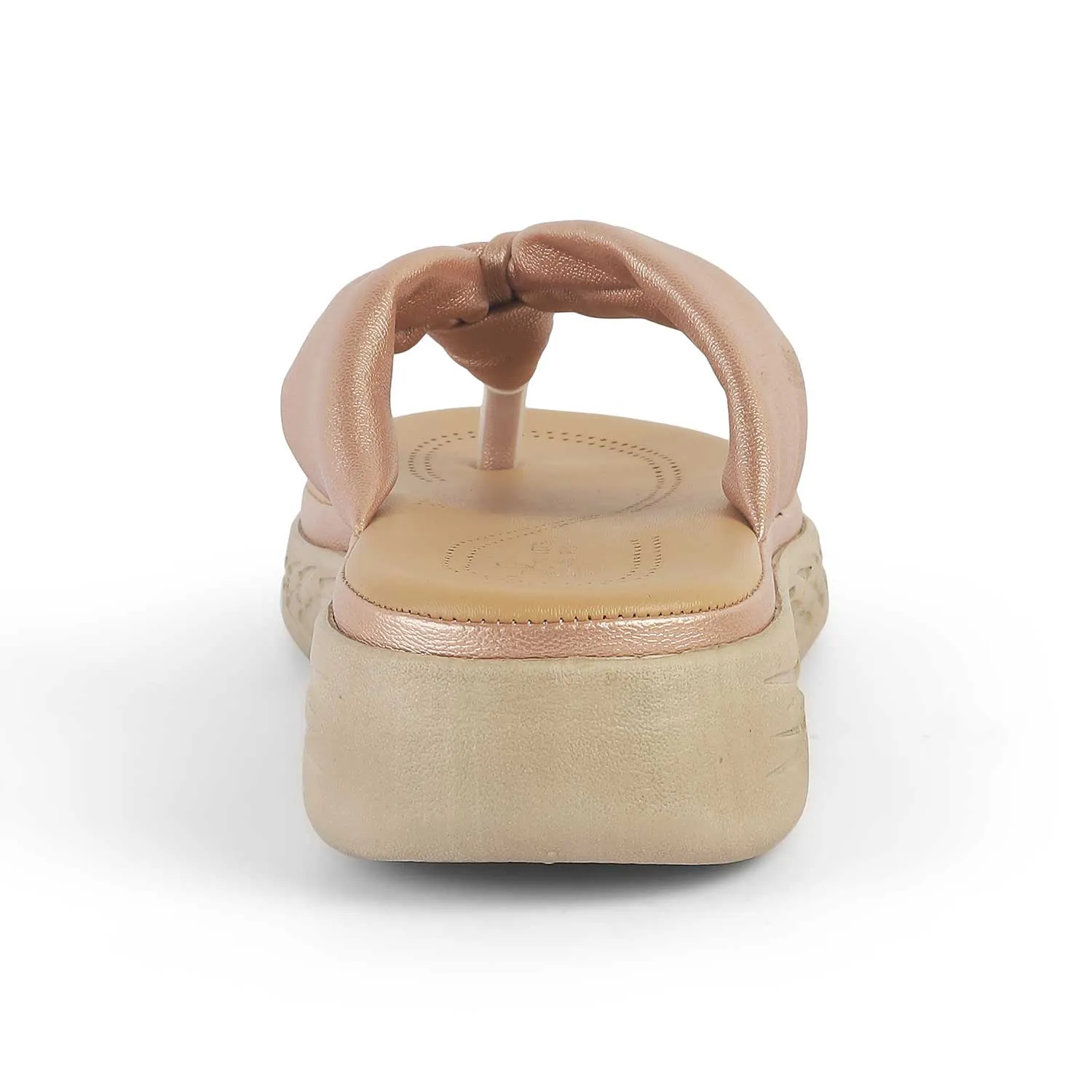 Tresmode Habe Champagne Women's Casual Wedge Sandals White High Heel Sandals