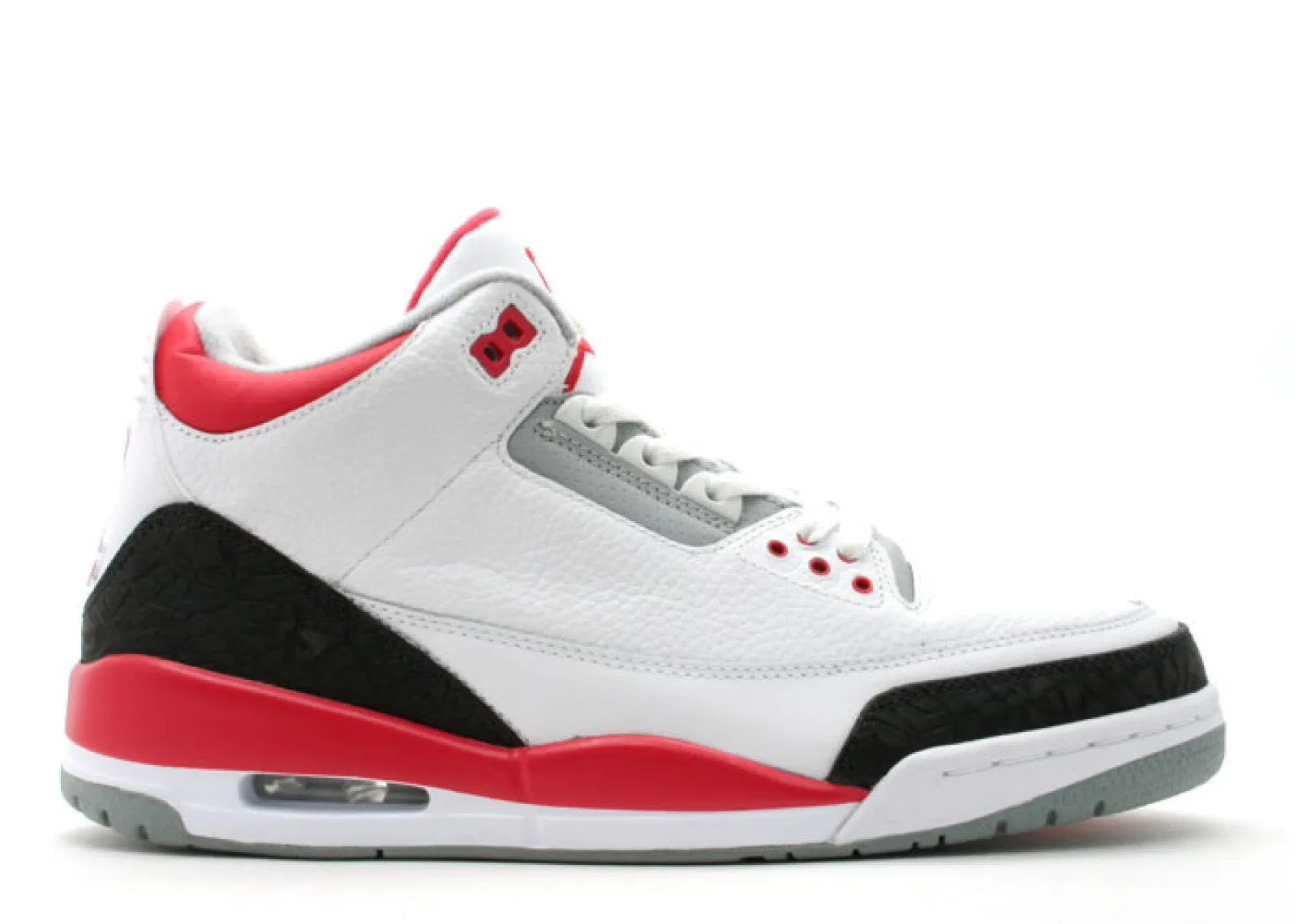 Hi Top Leather Sneakers Air Jordan 3 Retro 'Fire Red' 2013 SKU 136064 120 - Authentic - New in Box