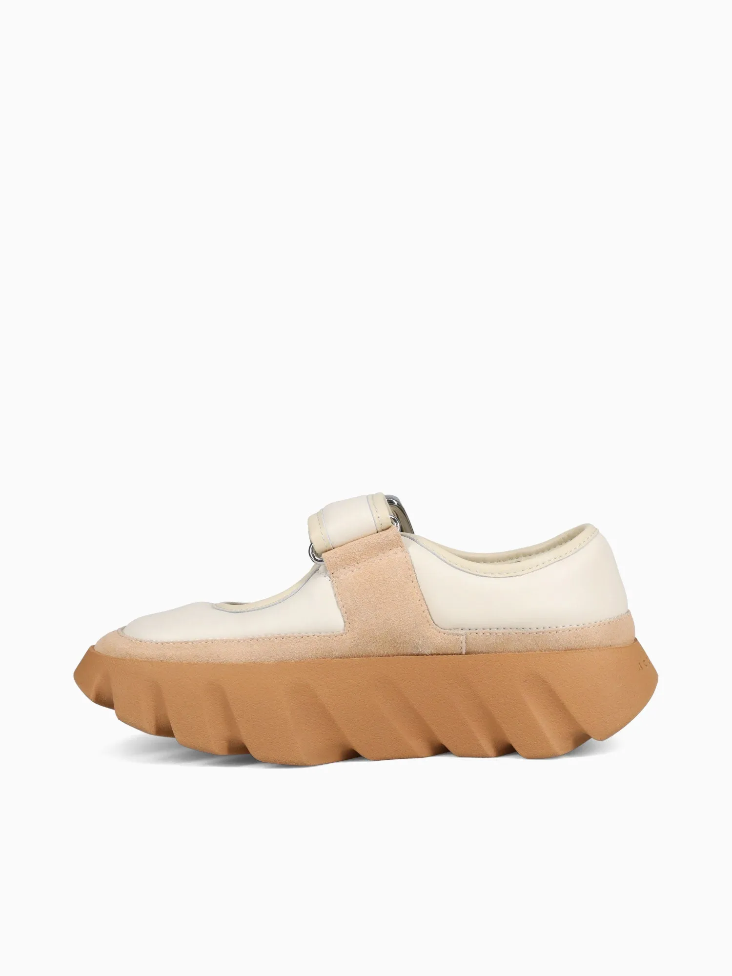 Tura Maya Ivory Leather High Top Casual Shoes