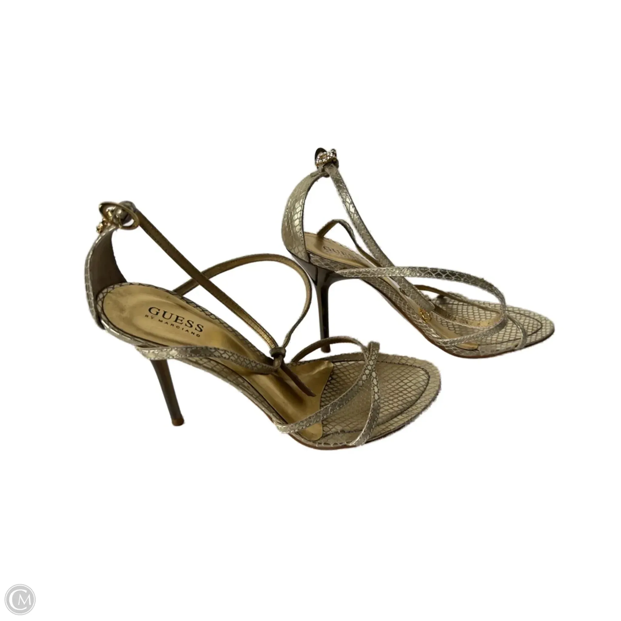 Shoes Heels Kitten By Guess In Gold, Size: 7.5 Casual Shoes Style