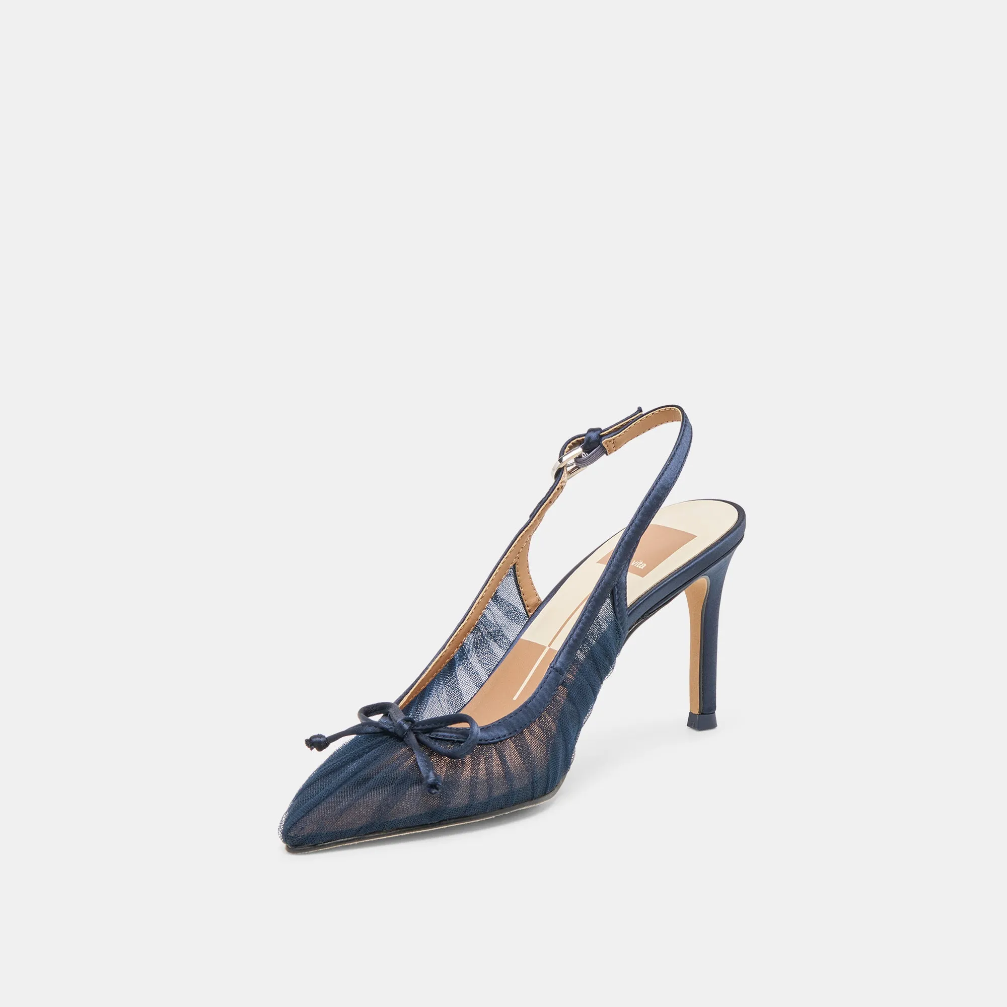 Ladies In Stockings And High Heels YELA HEELS NAVY TULLE