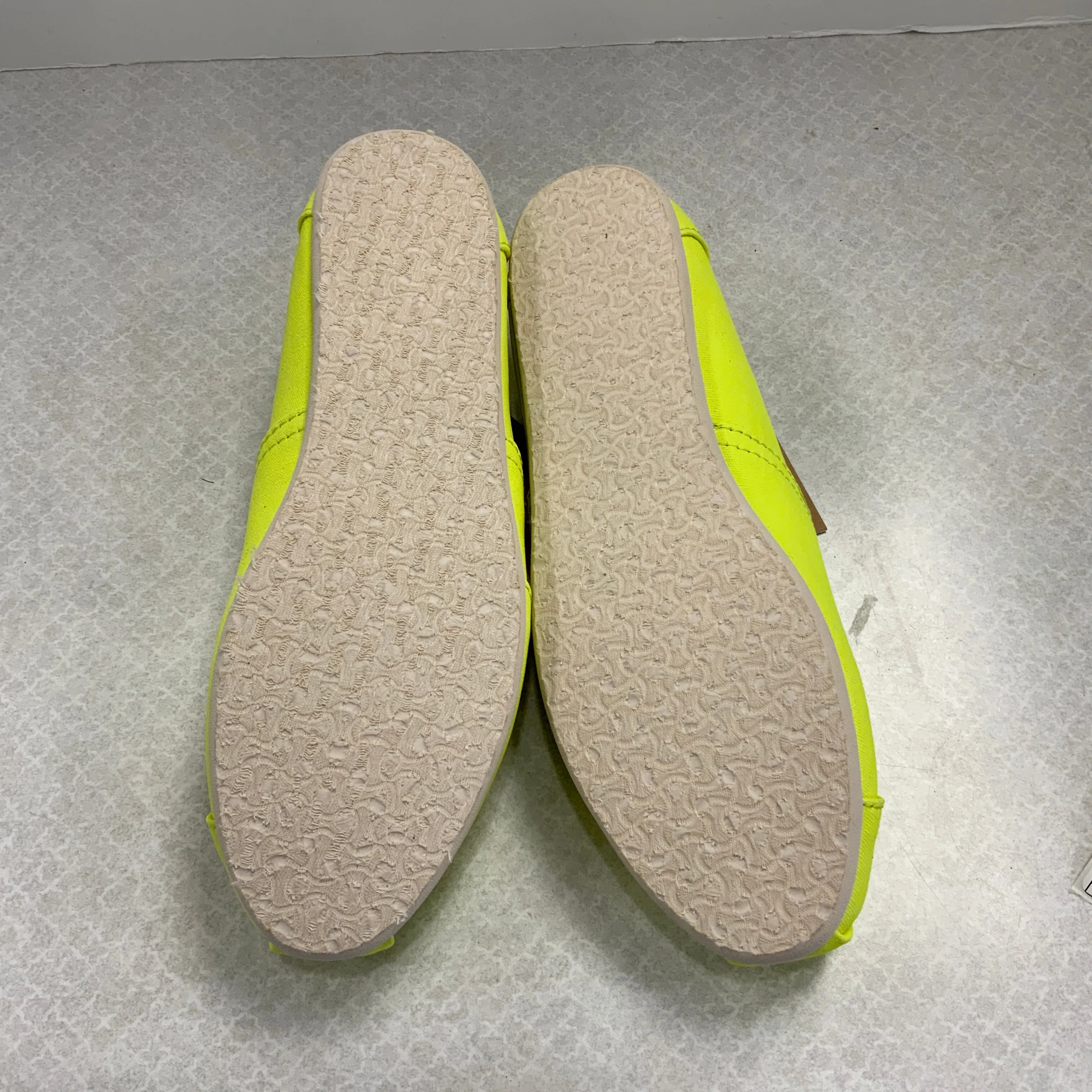 Yellow Shoes Flats Toms, Size 7.5 Arch Shoes For Flat Feet