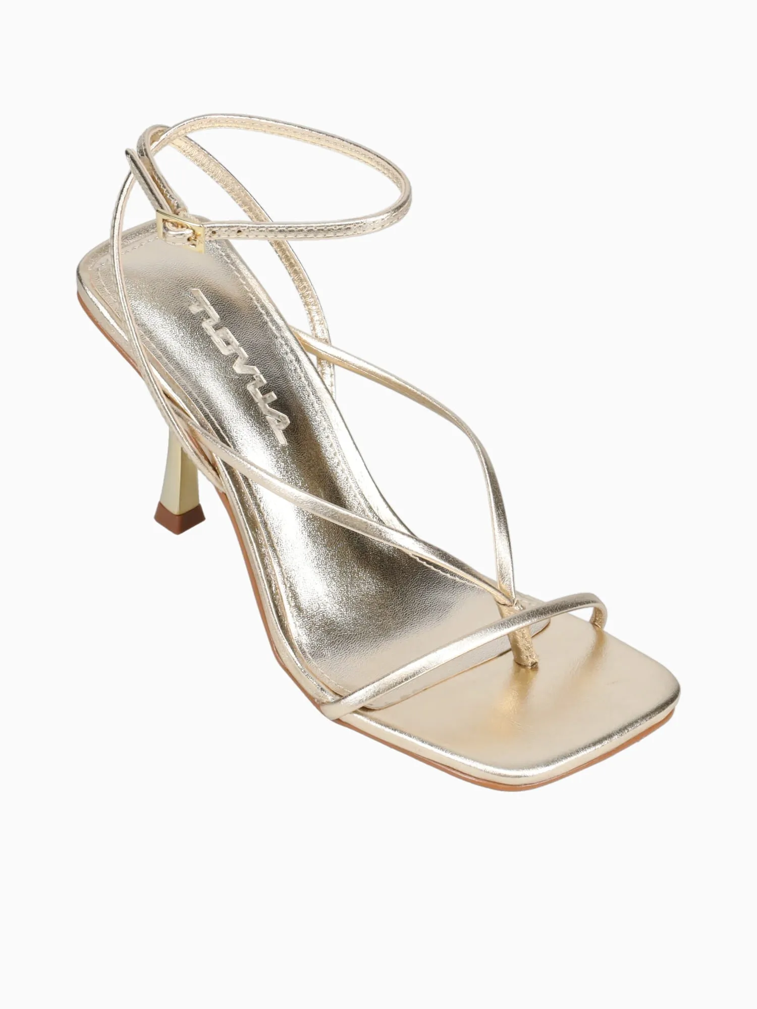 Extra Wide Shoes Casual Fedra Gold Metal