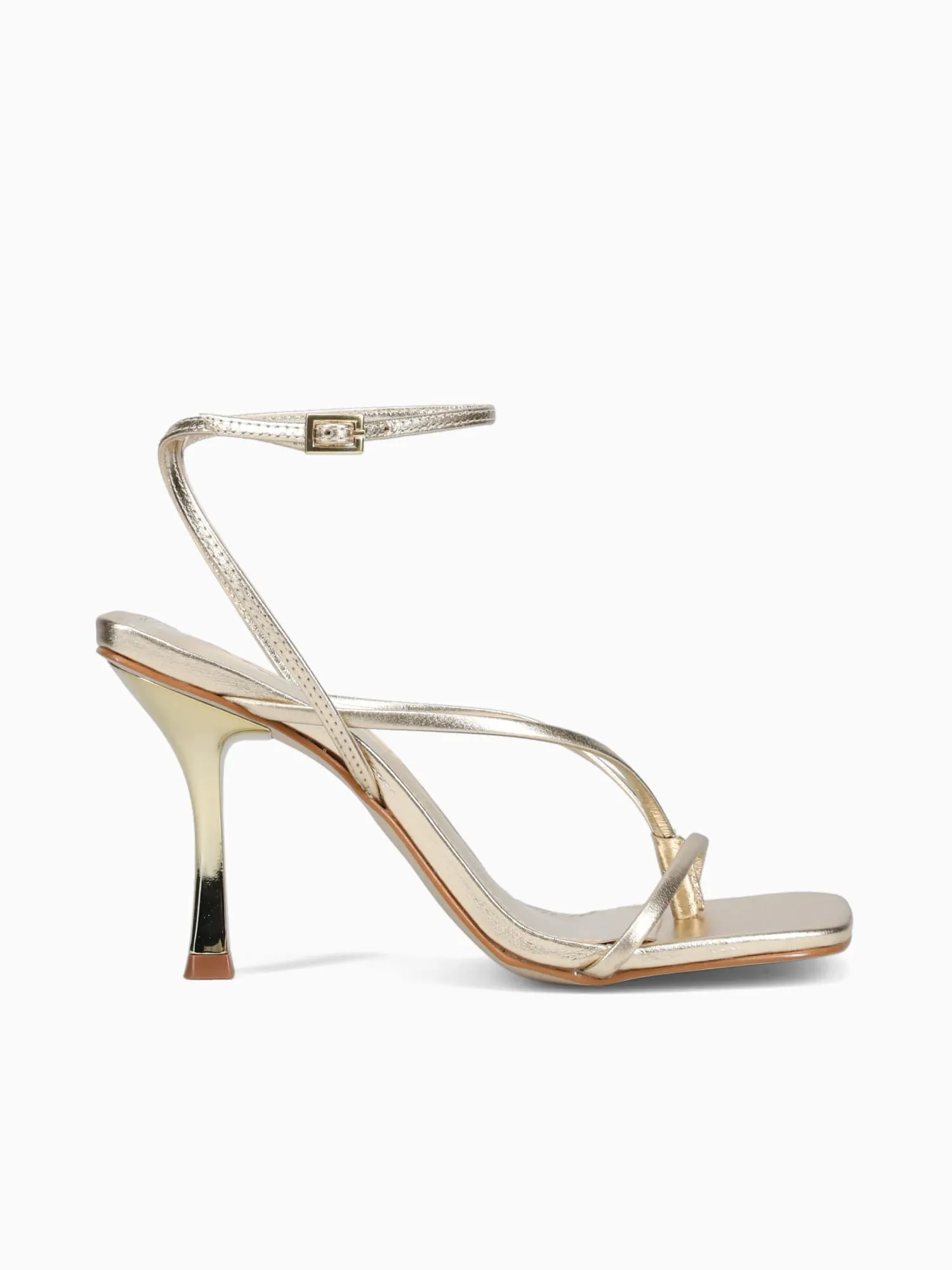 Fedra Gold Metal Casual Shoes Wear With Leggings