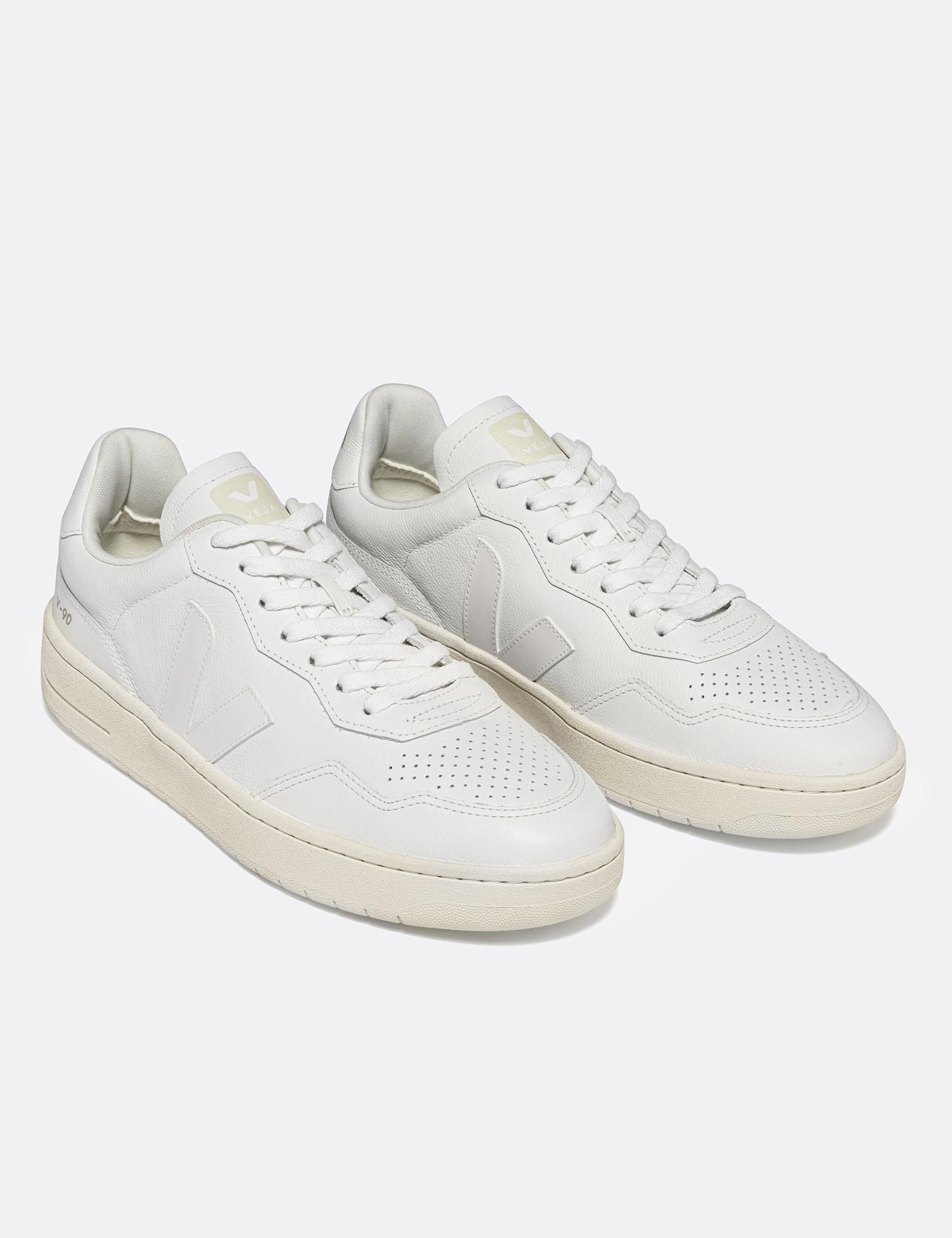 V-90 Leather - White Casual Shoes London