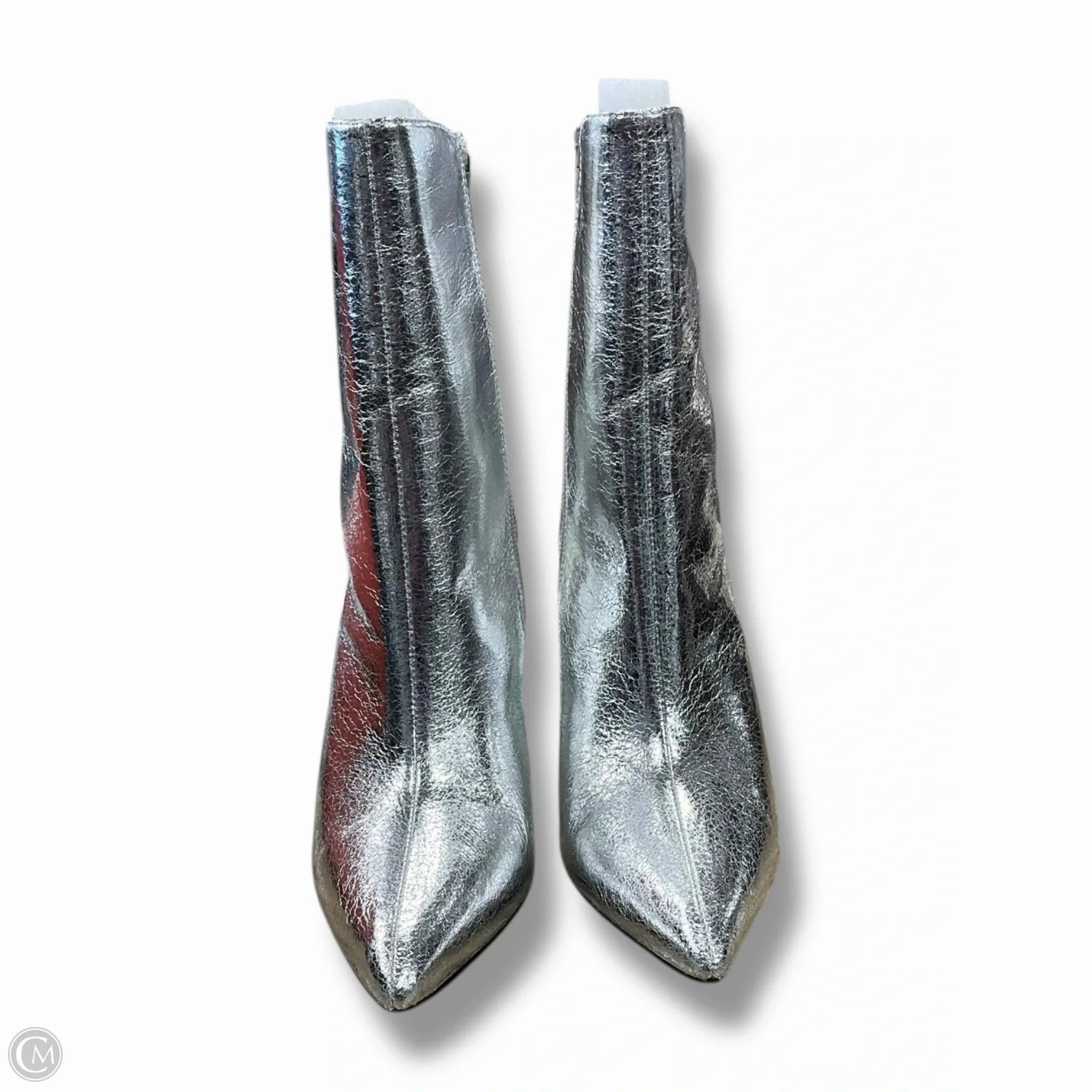 Boots Ankle Heels By Mia In Silver, Size: 8 Day Of The Dead Cowhide Boots