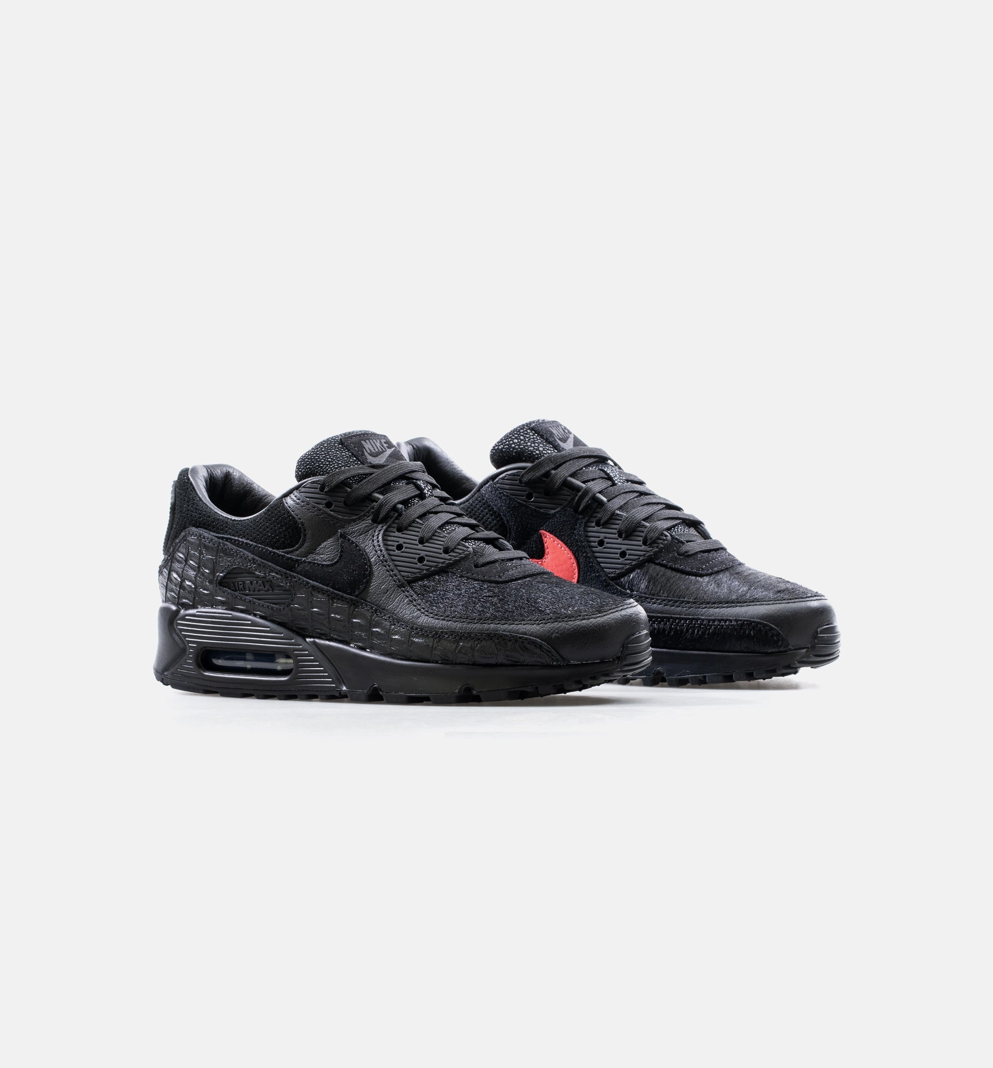 Nike Waffle Debut Running Shoe Air Max 90 QS Mashup Mens Running Shoe - Black/Red